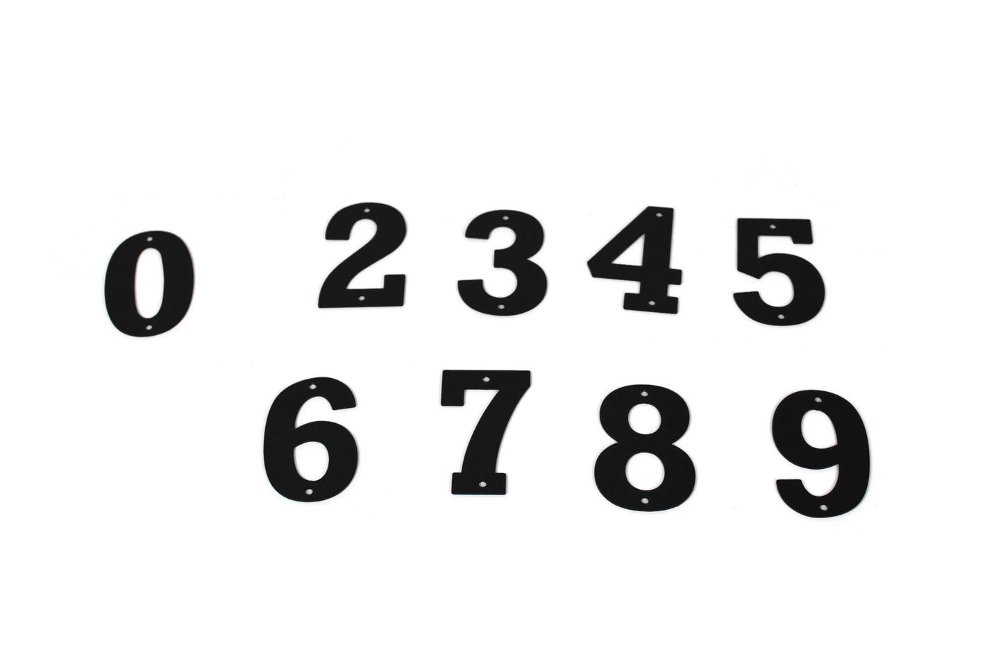 Metal Letters and Numbers Blocky Square Font 4" Tall Powder Coated