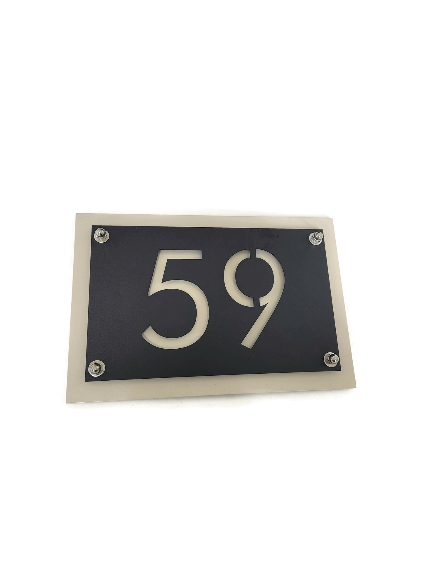 Metal House Address Number Plaque Sign 8x12" up to 10x20" Futura