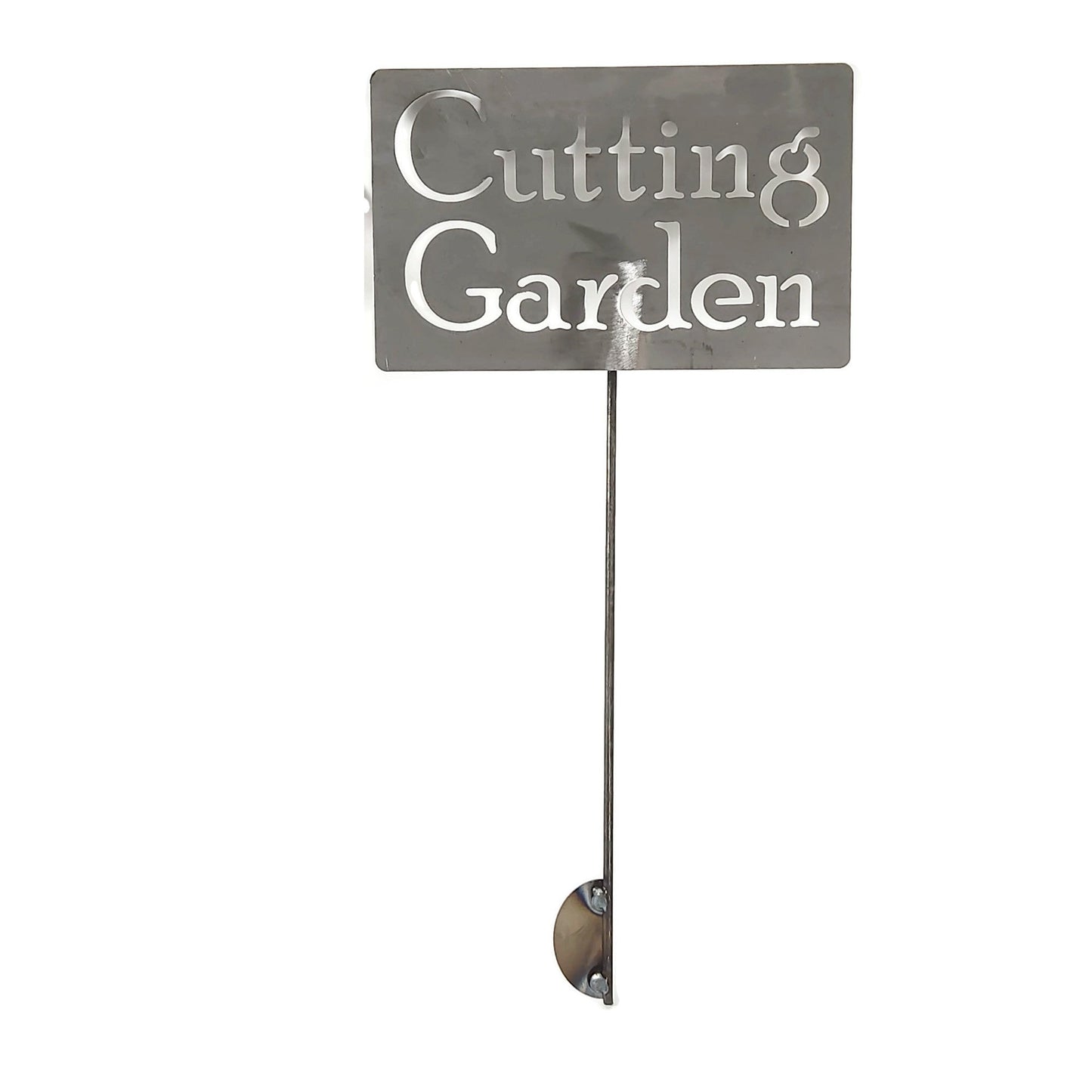 Cutting Garden raw steel garden stake sign