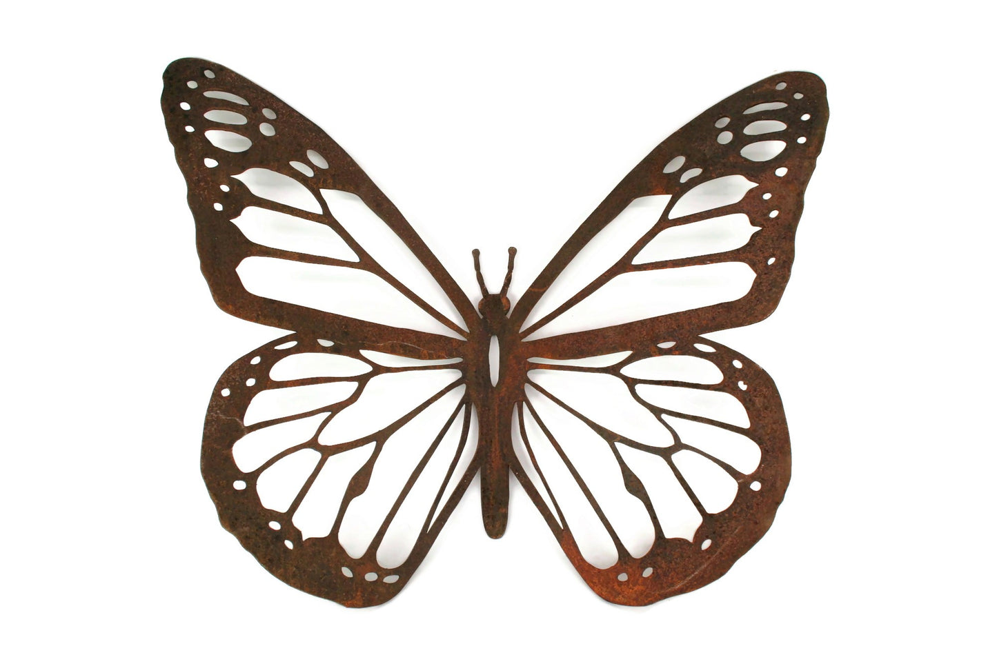Rusty metal monarch butterfly wall art