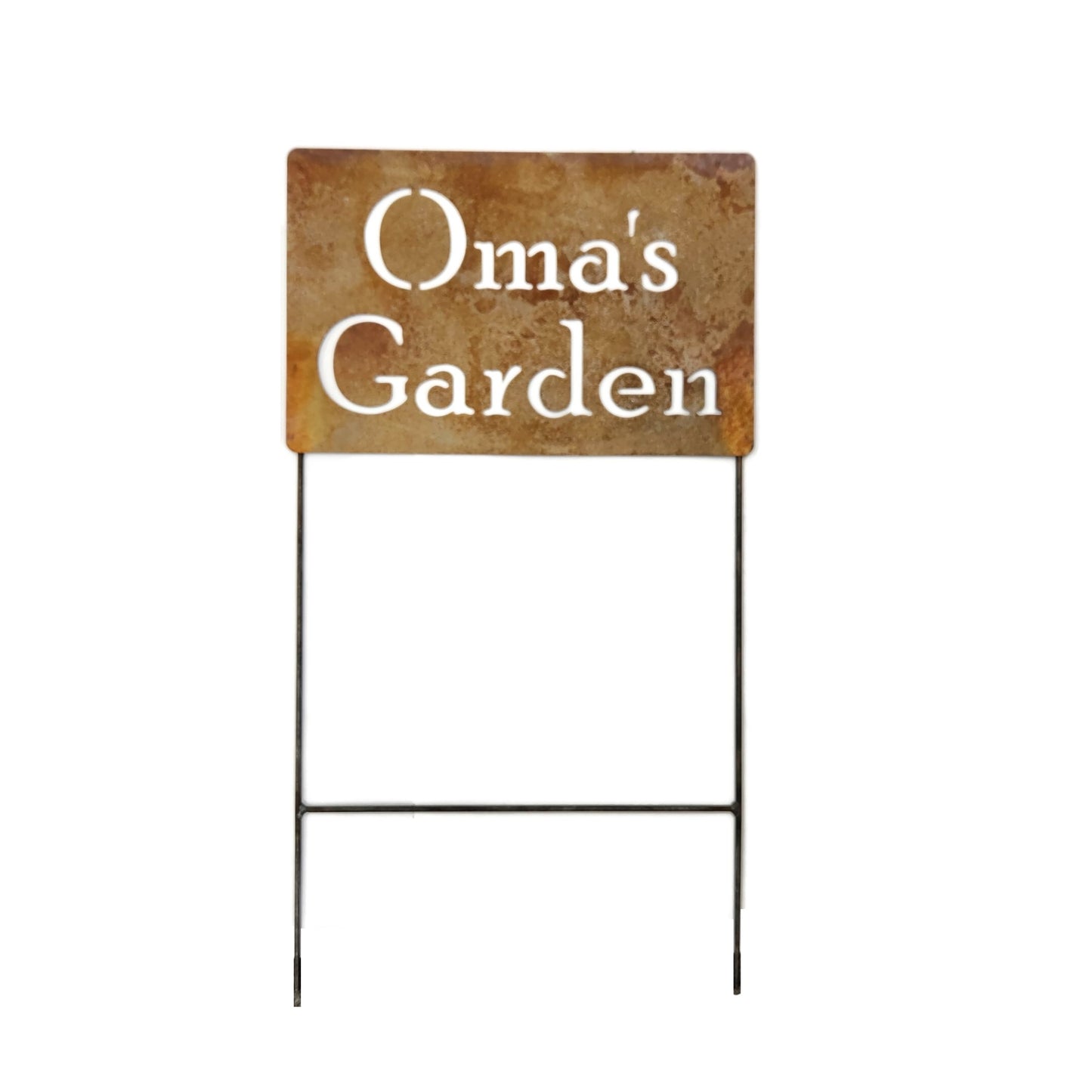 Oma's Garden Metal Yard Stake 20 to 48 Inches Tall