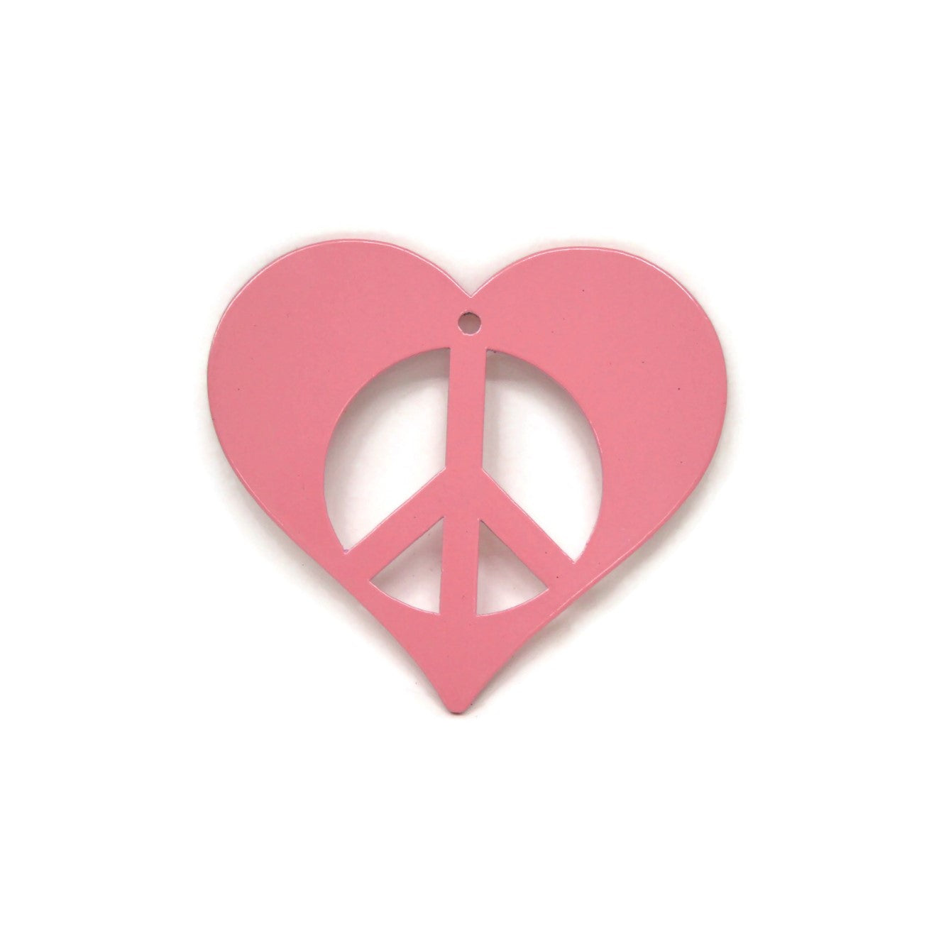 Peace Heart Symbol Metal Wall Art Sign 9 to 18 Inches Wide