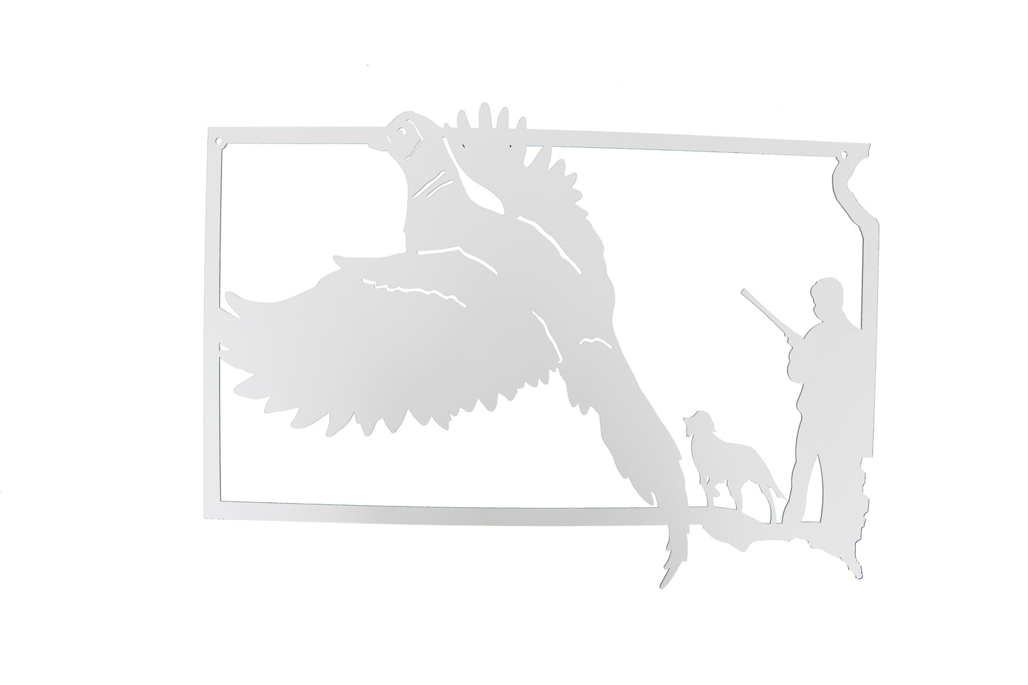 South Dakota Pheasant Hunting Metal Wall Art Sign 22 Inches Wide