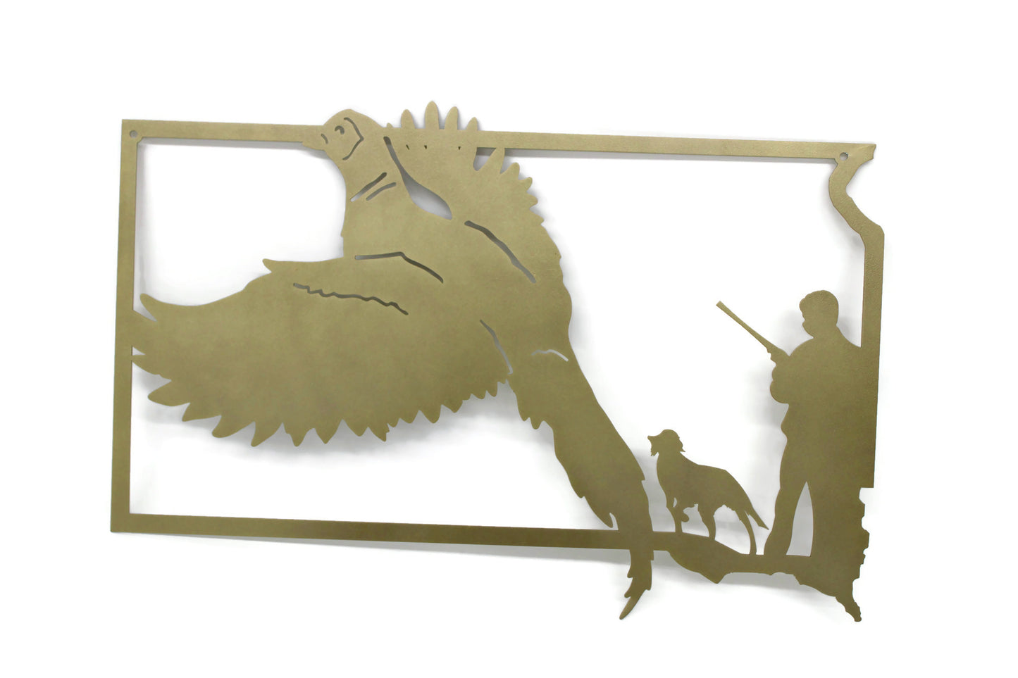 South Dakota Pheasant Hunting Metal Wall Art Sign 22 Inches Wide