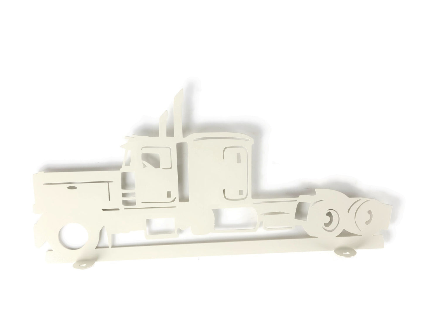 Off white semi truck mailbox topper