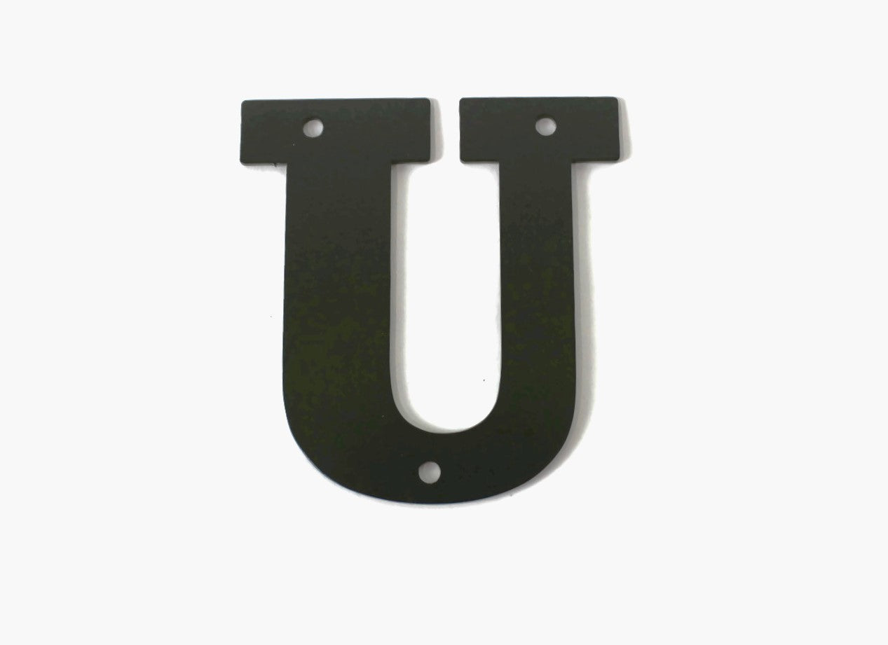 Metal Letters and Numbers Blocky Square Font 4" Tall Powder Coated