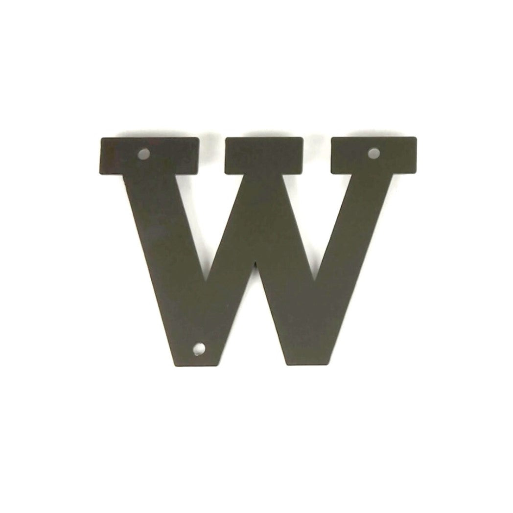Metal Letters and Numbers Blocky Square Font 4" Tall Powder Coated