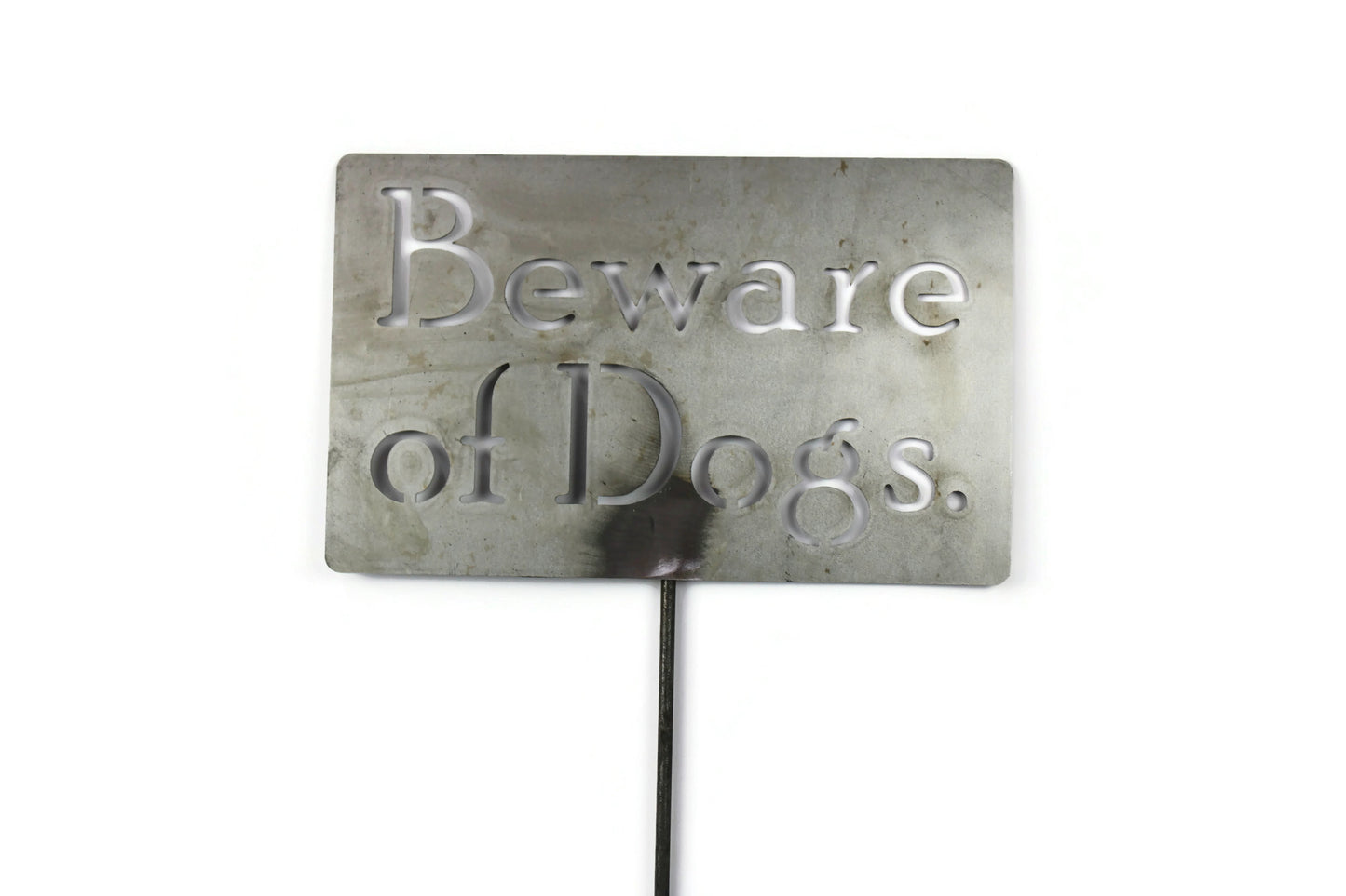 Beware of Dogs Metal Garden Stake Warning Sign 20 to 48 Inches Tall