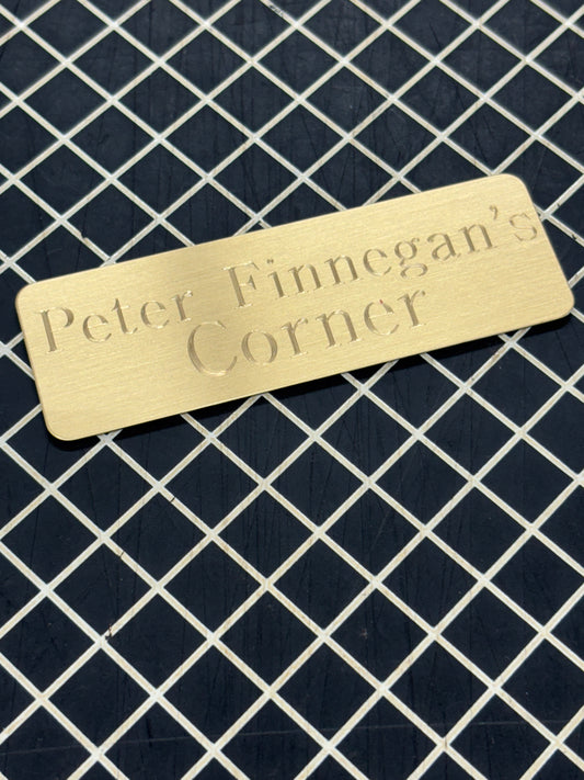 Engraved Brass Trophy Plate 1x3" Plaque with Your Custom Text