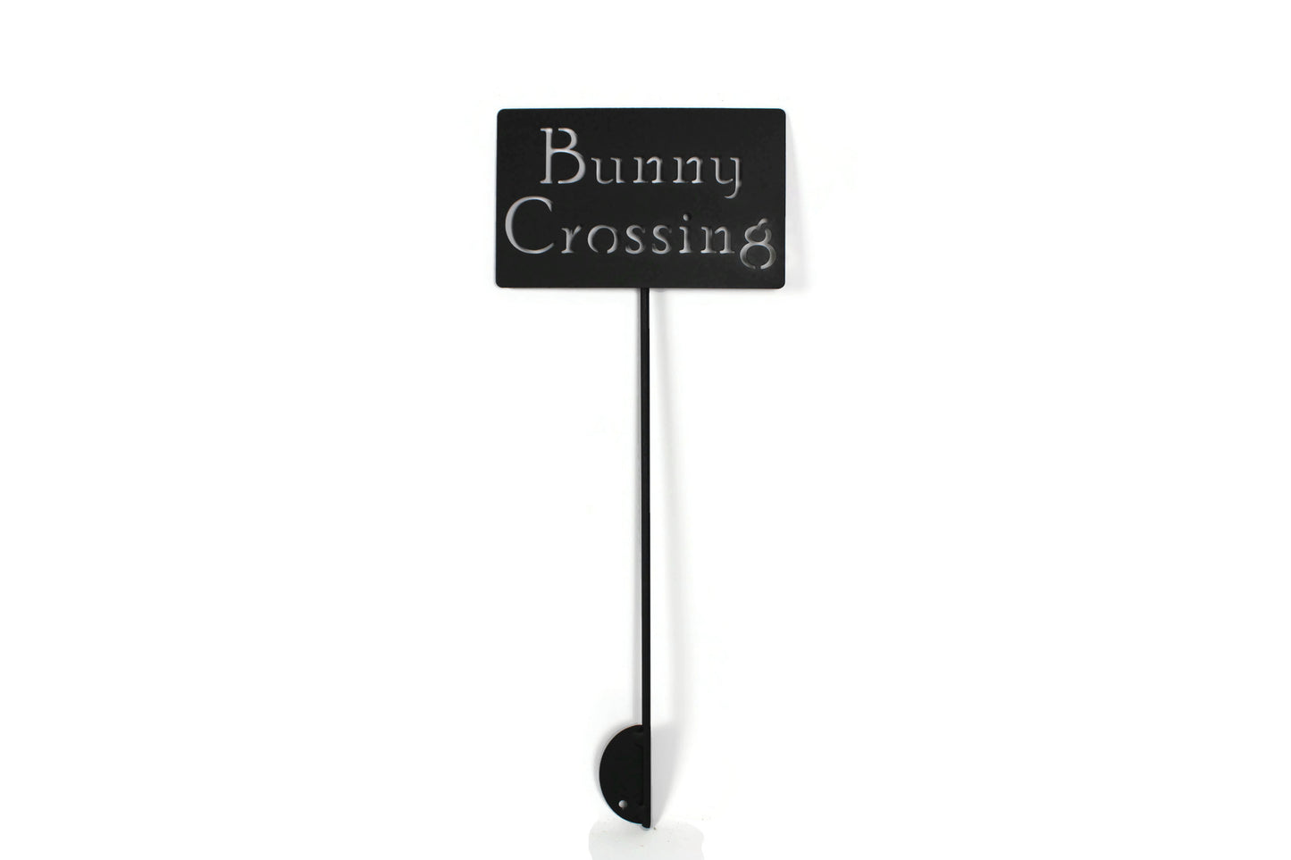 Bunny Crossing Metal Garden Stake Sign 20 to 48 Inches Tall