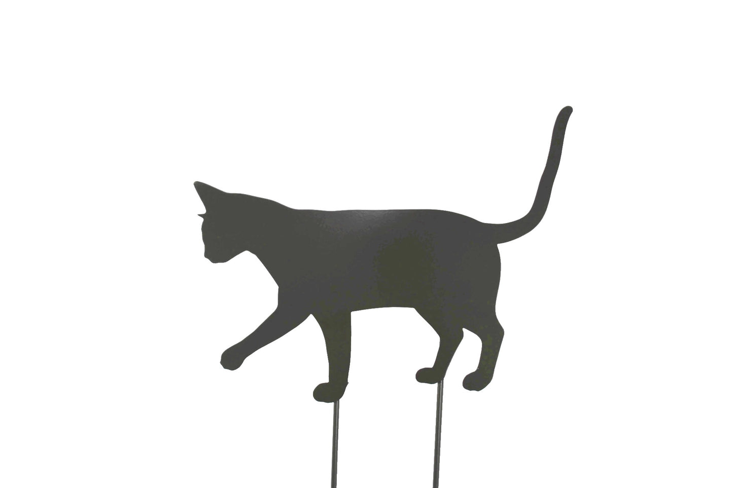 Cat Metal Garden Stake 9 to 15 Inches Wide on Stake