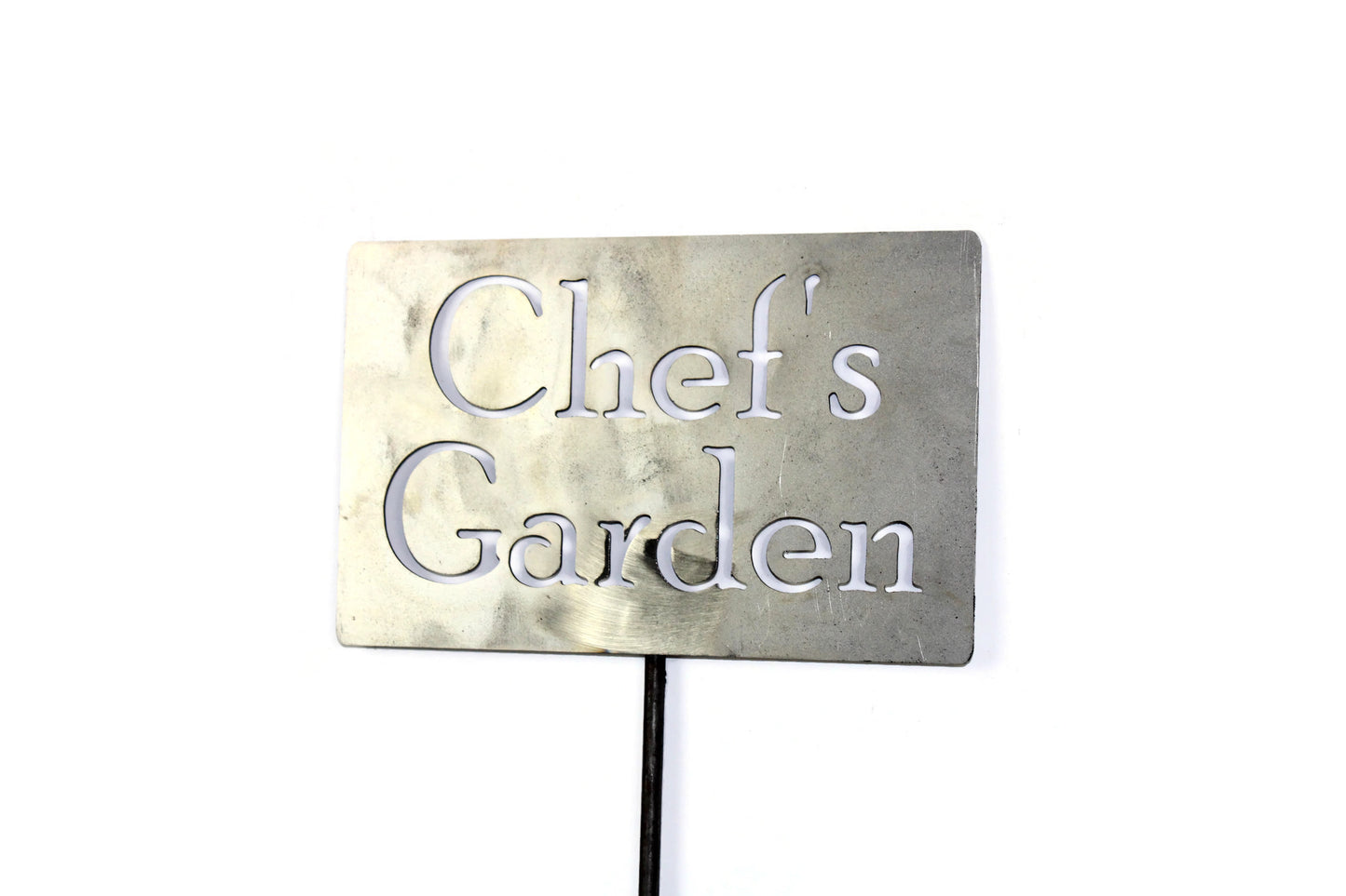 Chef's Garden Metal Garden Stake Sign 20 to 48 Inches Tall