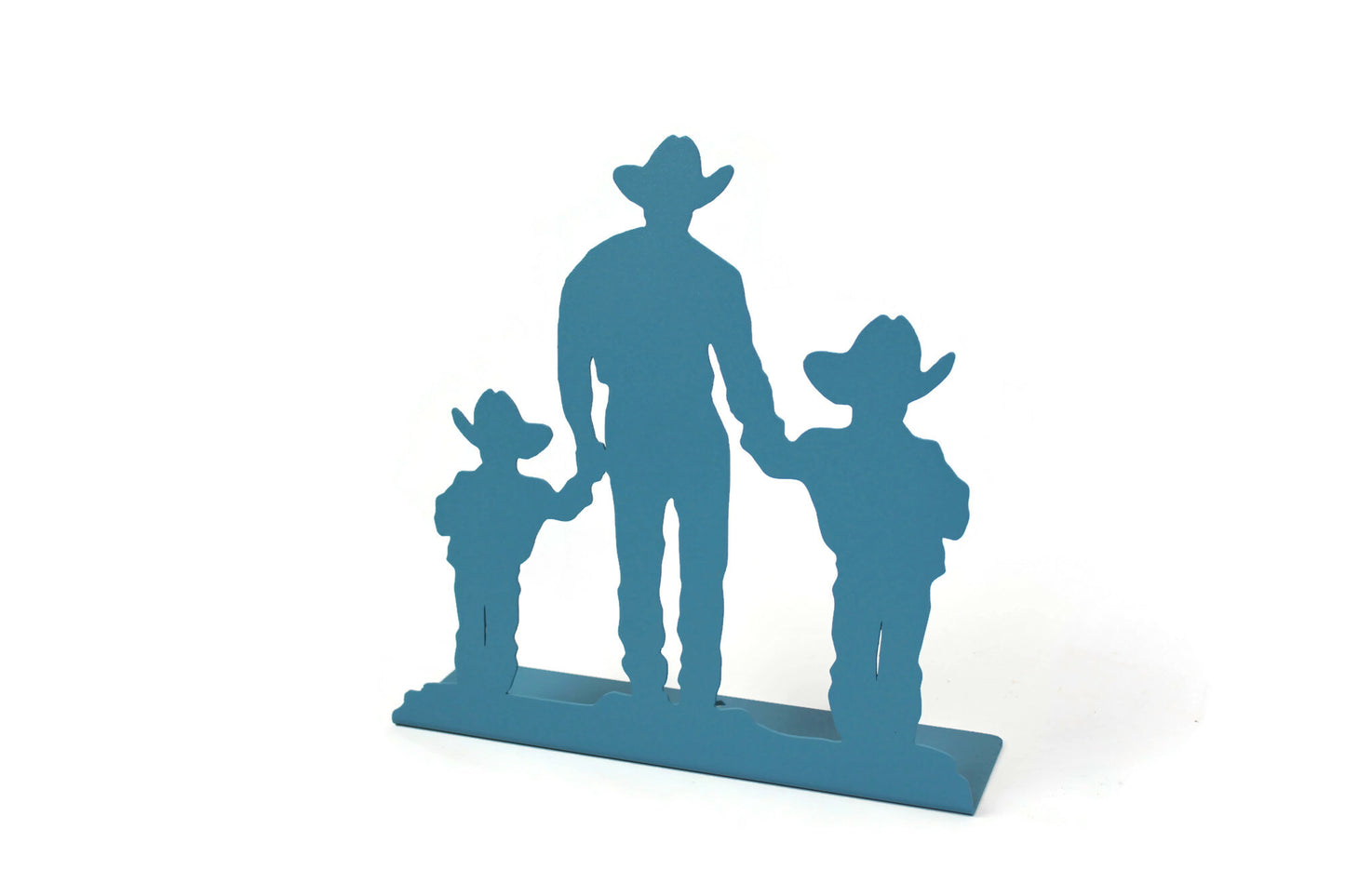 Cowboy and Sons Silhouette Free Standing Metal Cowboy Western Decor 10 Inches Tall