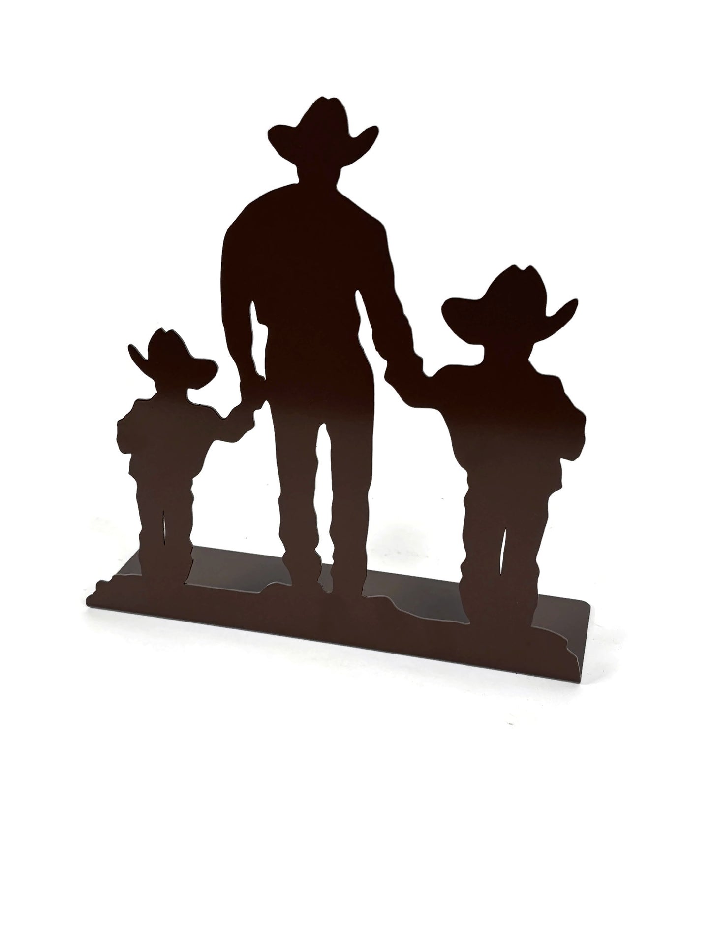 Cowboy and Sons Silhouette Free Standing Metal Cowboy Western Decor 10 Inches Tall