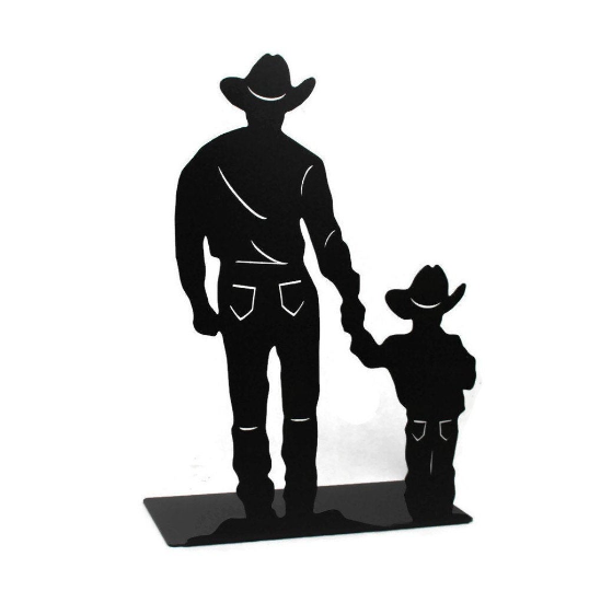 Cowboy and Son Metal Tabletop Home Decor 15 Inches Tall