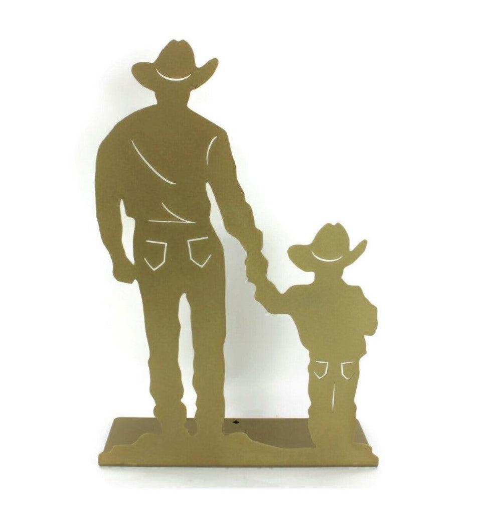 Cowboy and Son Metal Tabletop Home Decor 15 Inches Tall