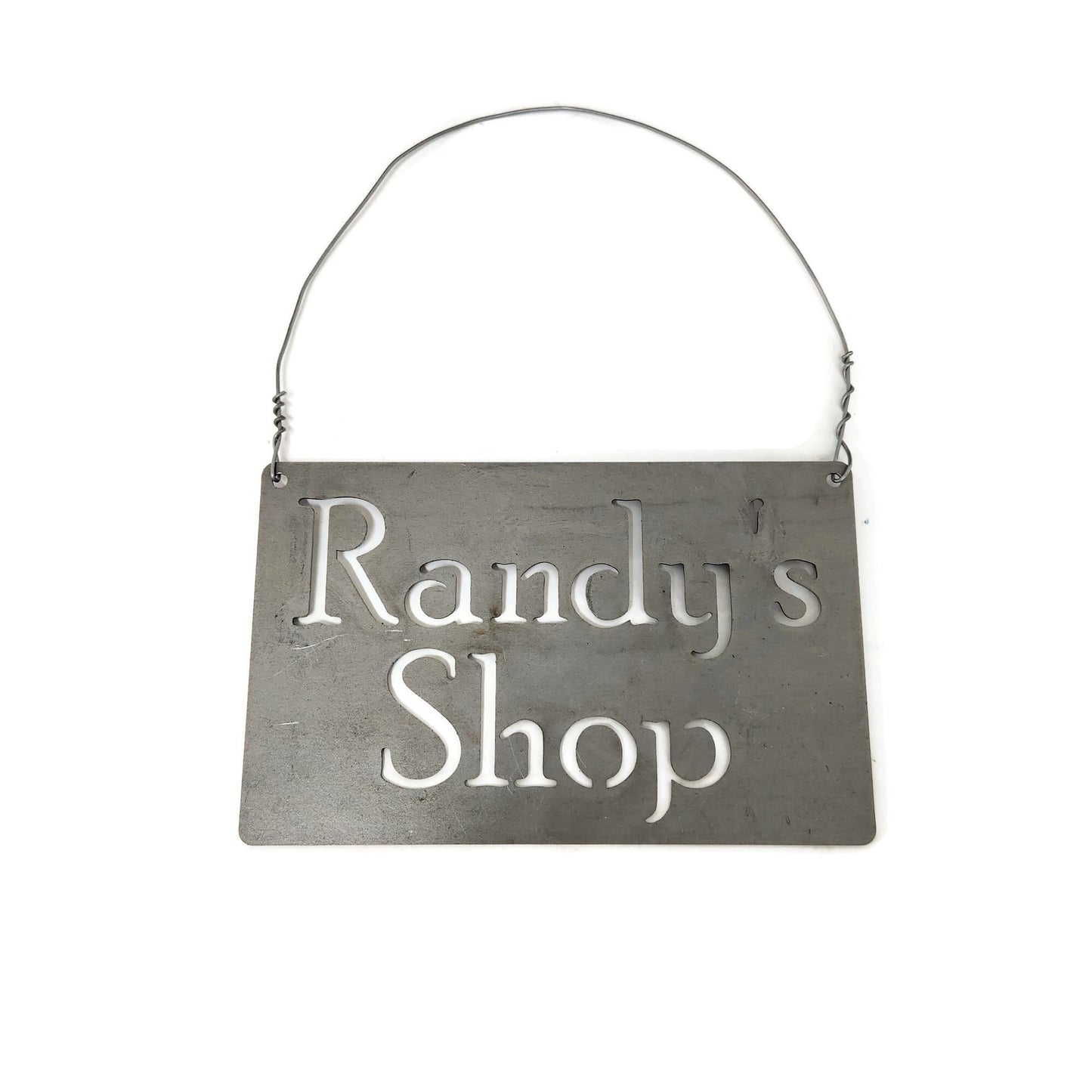 Metal Hanging Sign for Garden Custom Text 8 to 25 Inches Wide