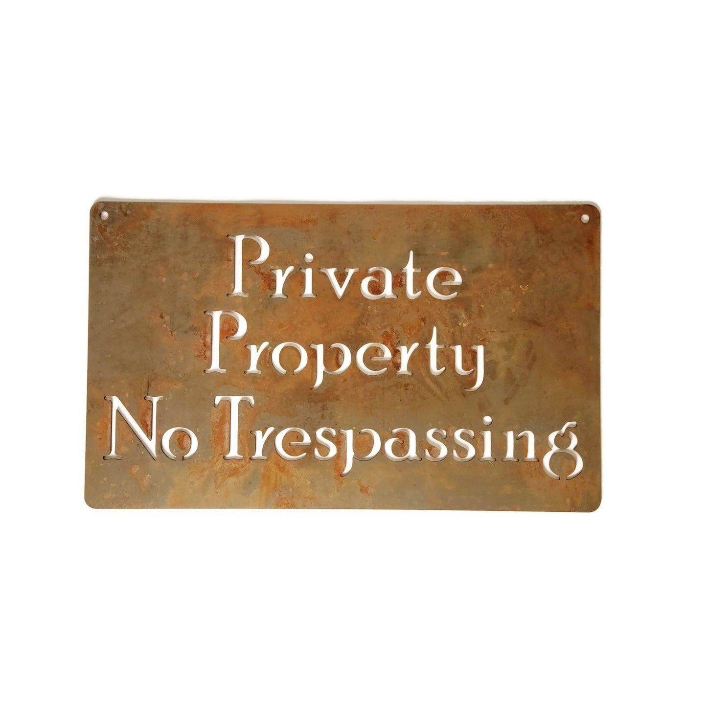 Metal Hanging Sign for Garden Custom Text 8 to 25 Inches Wide
