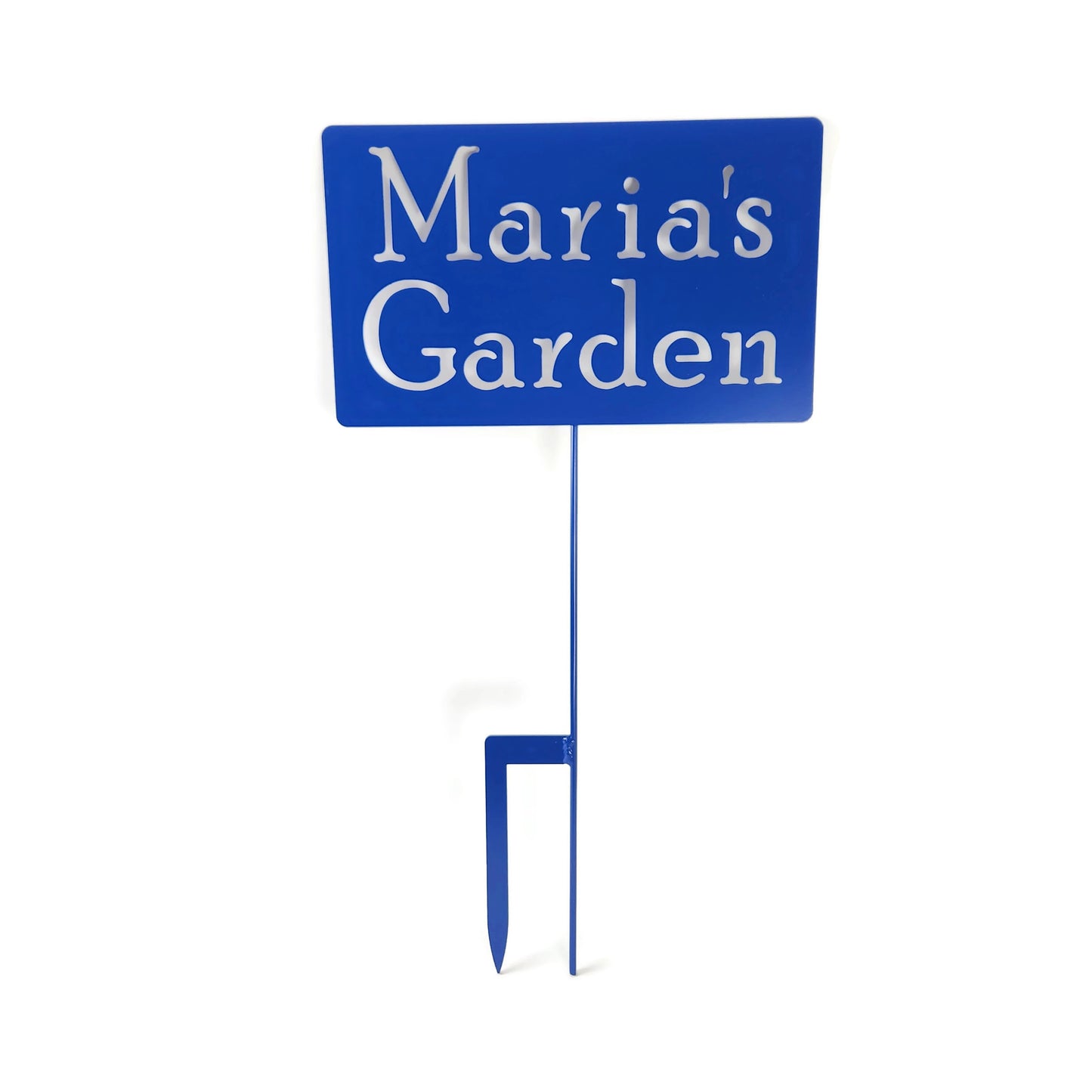 Metal Garden Marker Stake Sign Custom Text 20 to 48 Inches Tall
