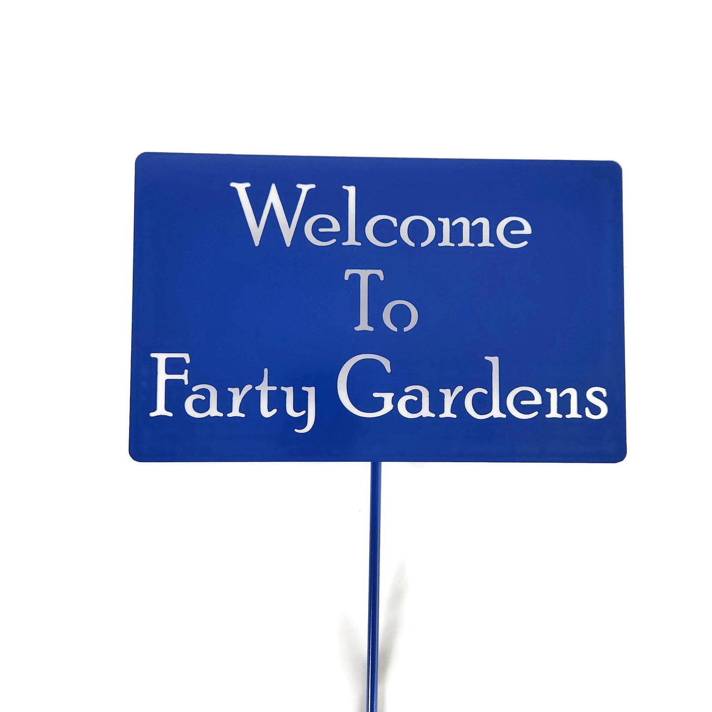 Metal Garden Marker Stake Sign Custom Text 20 to 48 Inches Tall