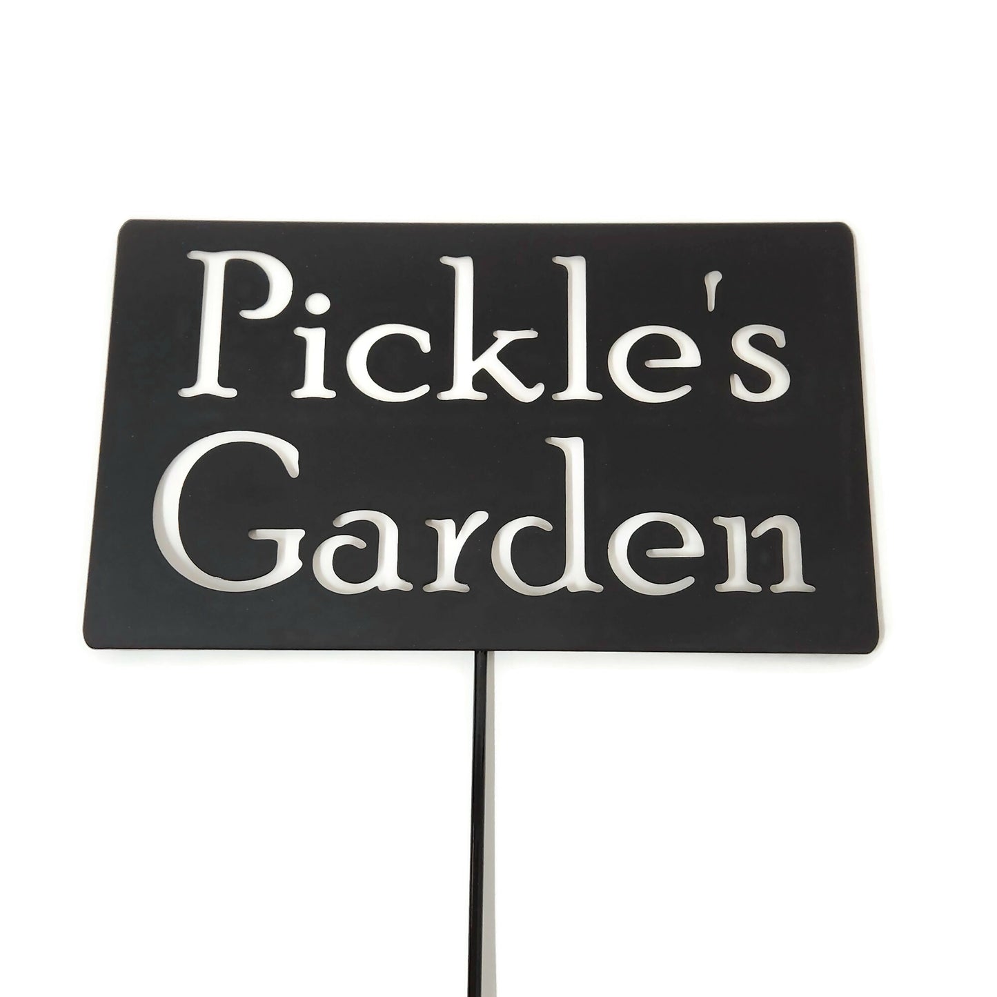 Metal Garden Marker Stake Sign Custom Text 20 to 48 Inches Tall
