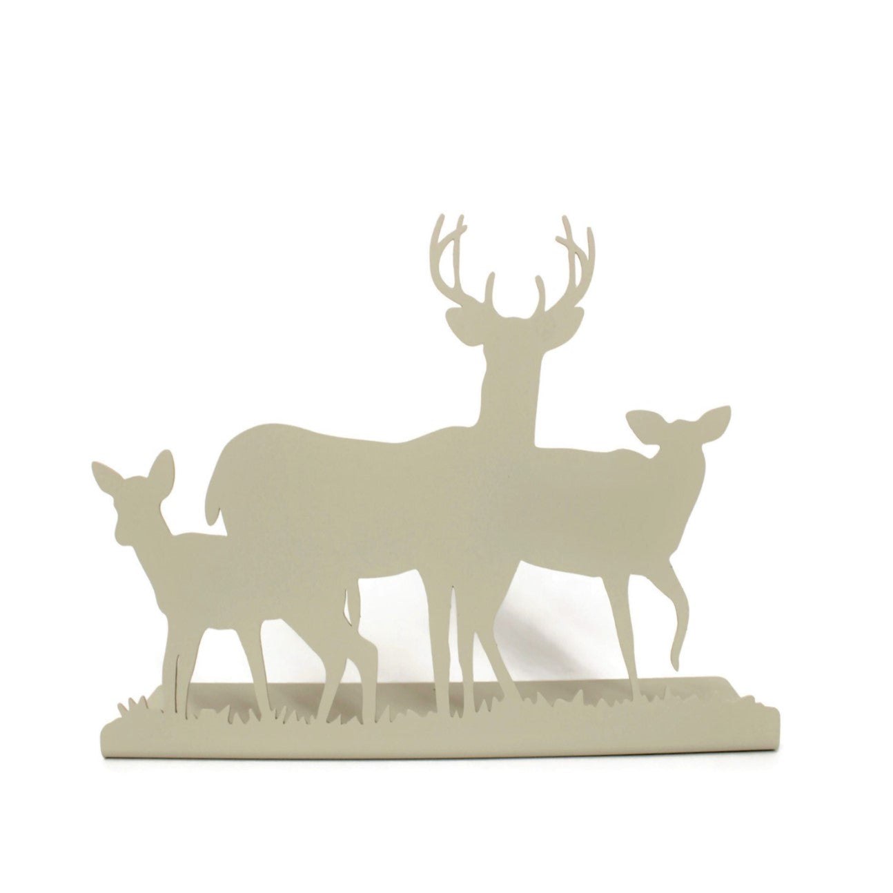 Deer Family Tabletop Metal Home Decor 12 Inches Wide