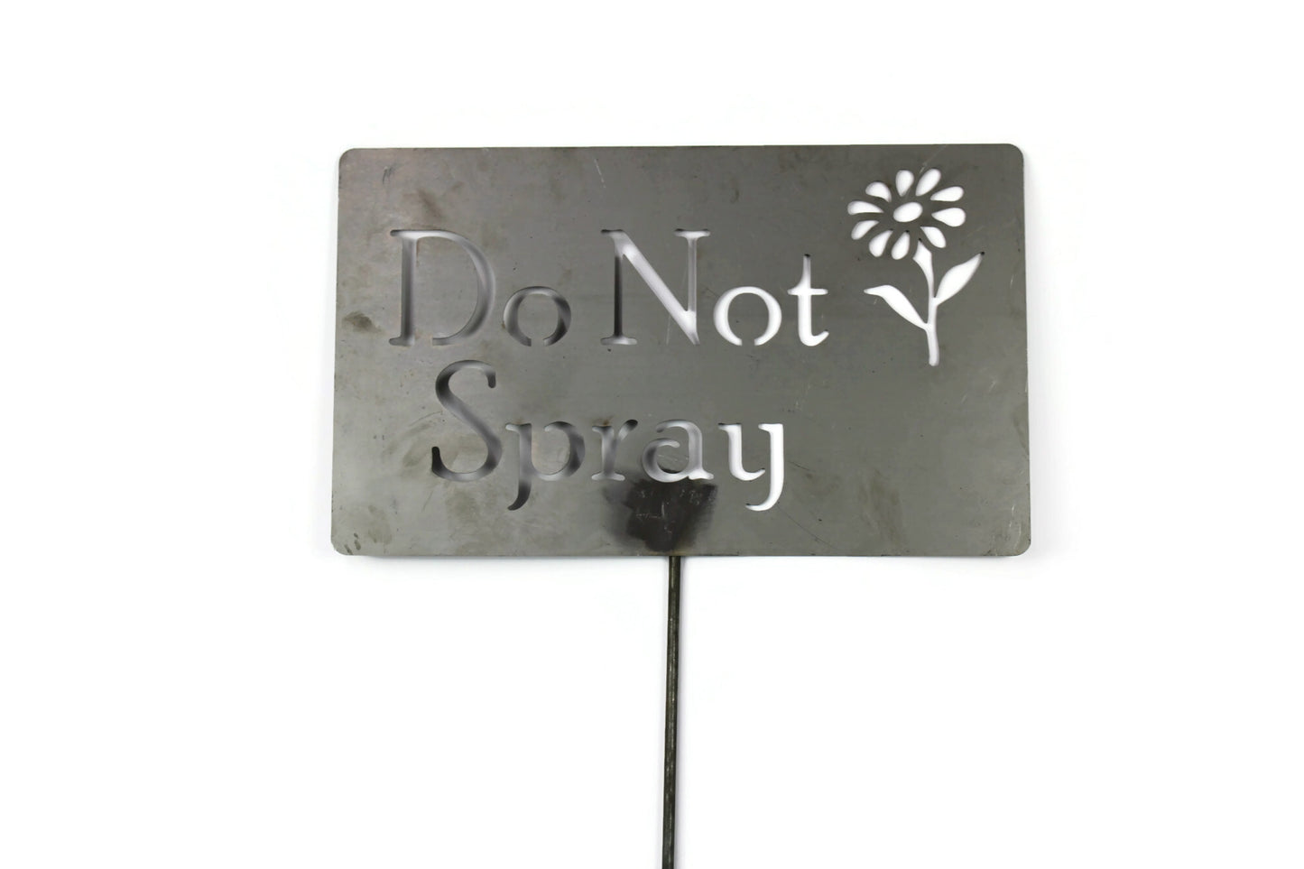 Do Not Spray Metal Flower Garden Stake 20 to 48 Inches Tall