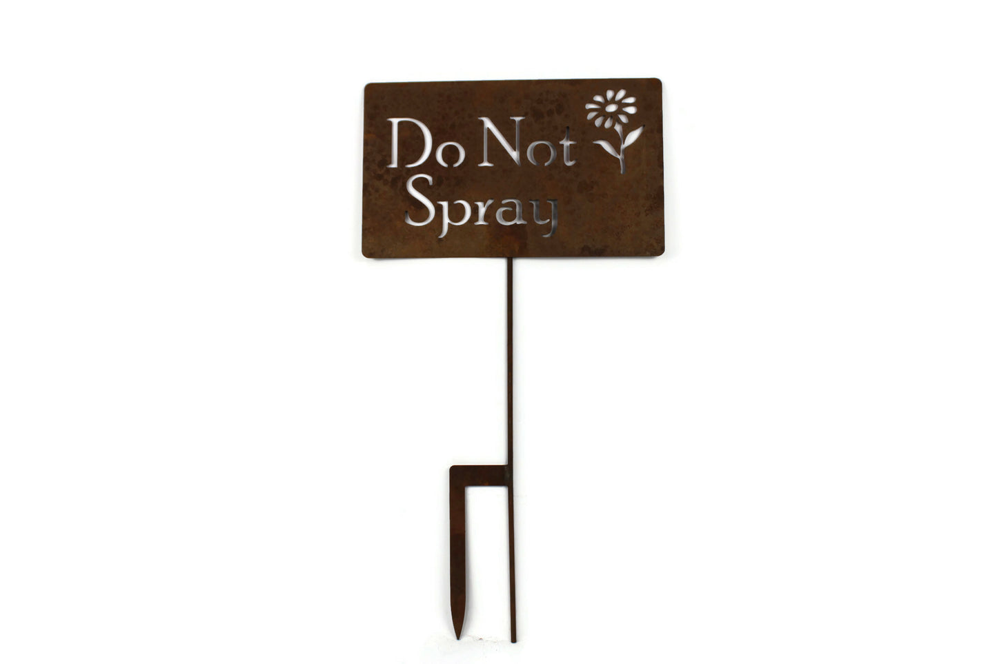 Do Not Spray Metal Flower Garden Stake 20 to 48 Inches Tall