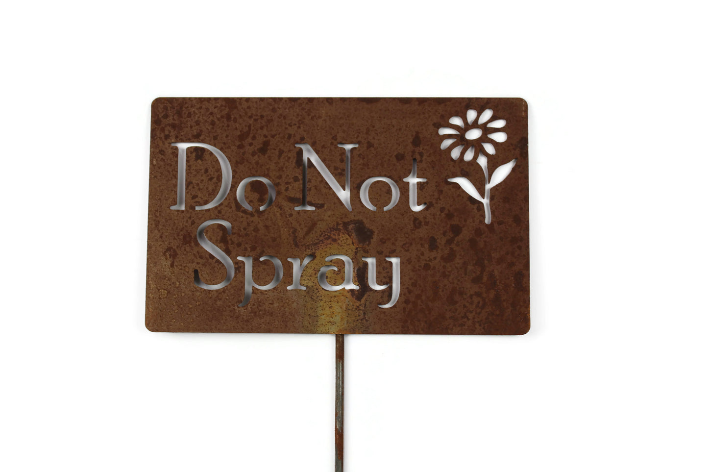 Do Not Spray Metal Flower Garden Stake 20 to 48 Inches Tall