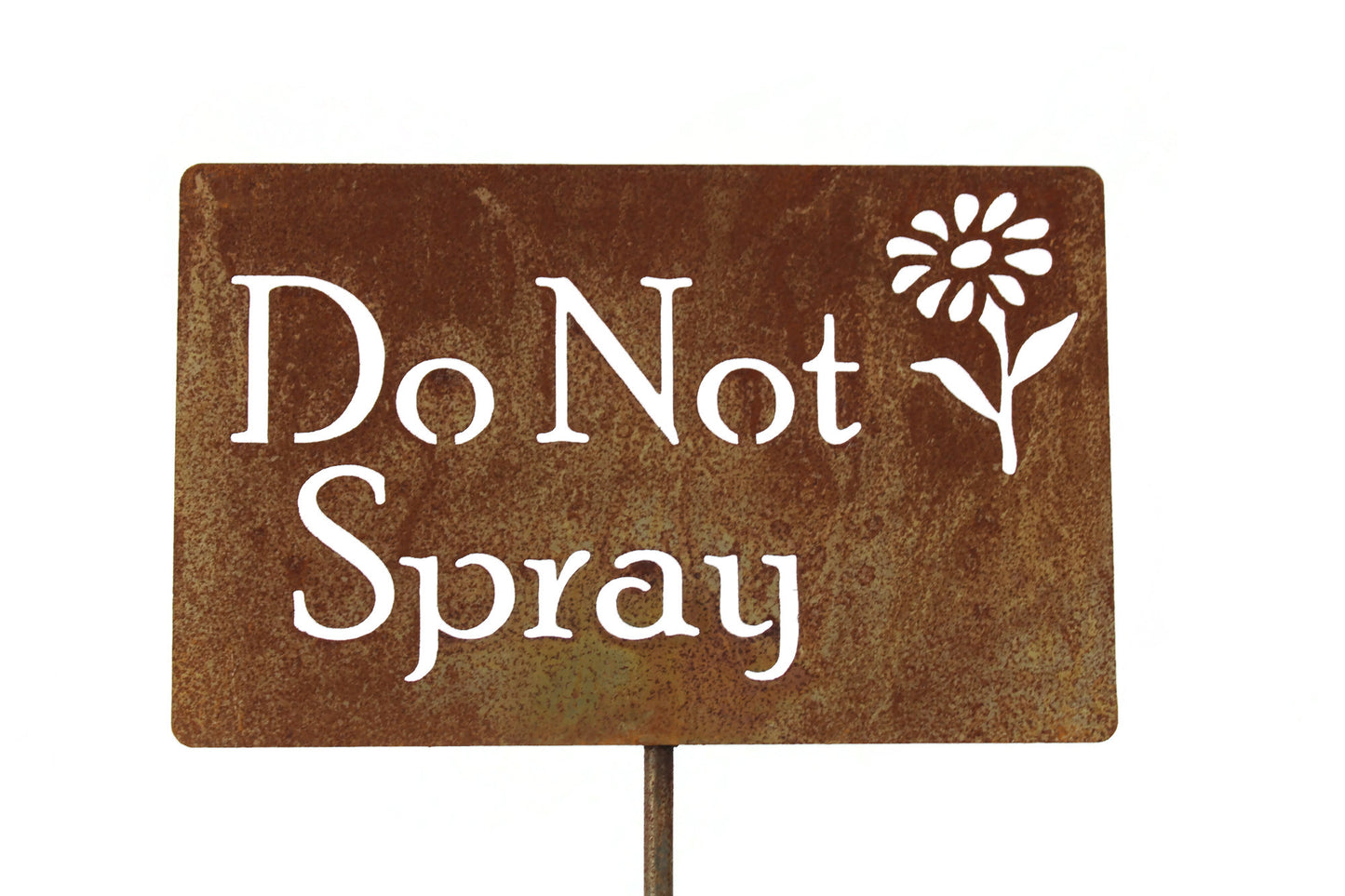 Do Not Spray Metal Flower Garden Stake 20 to 48 Inches Tall