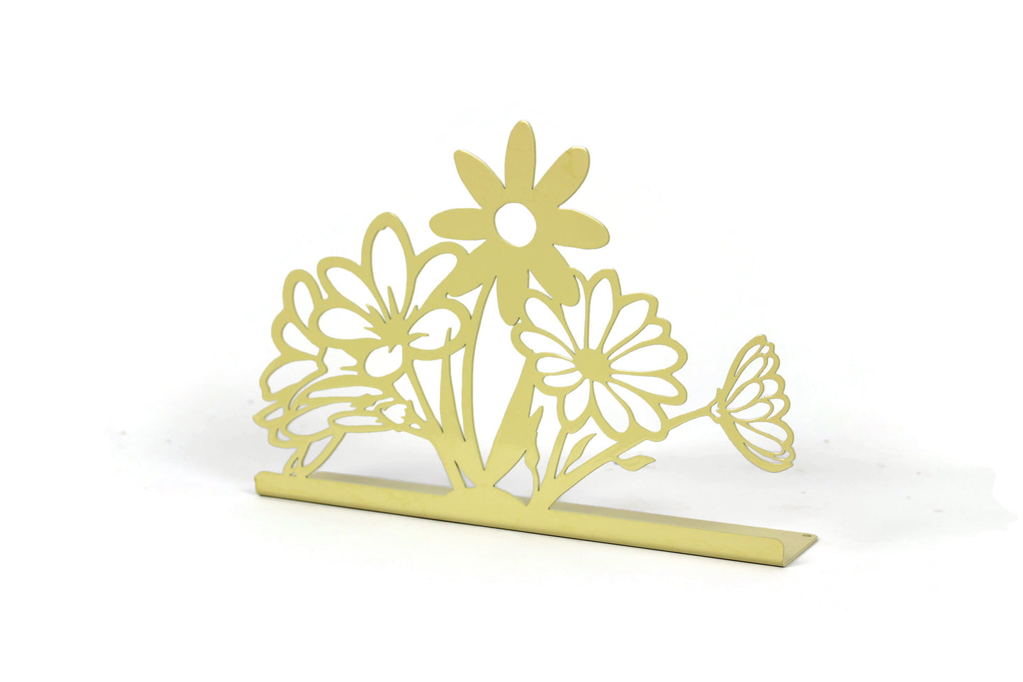 Centerpiece Flowers Tabletop Metal Home Decor 11.5 Inches Wide