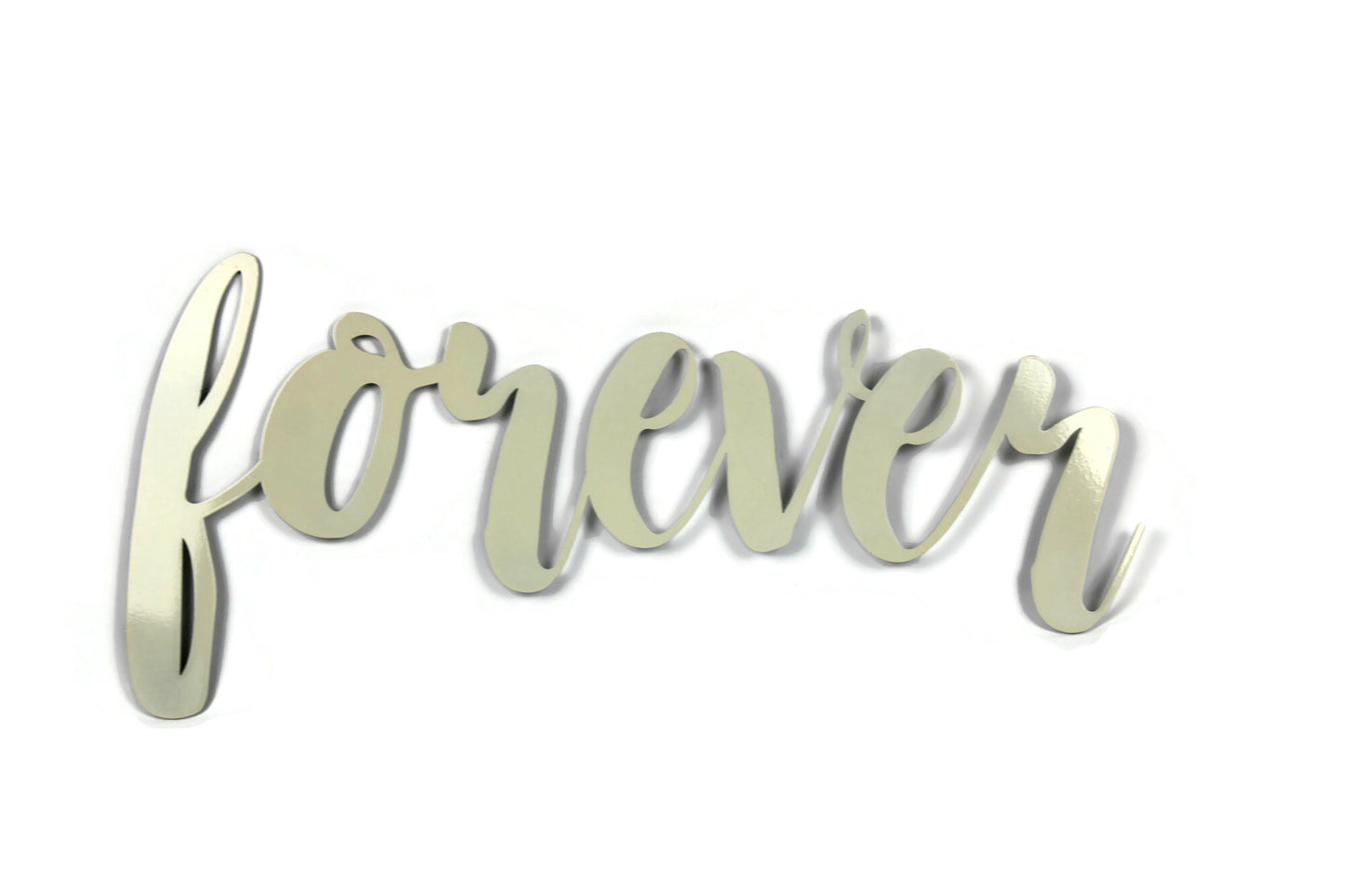 forever Metal Script Word Sign 13.5 to 19.75 Inches Wide