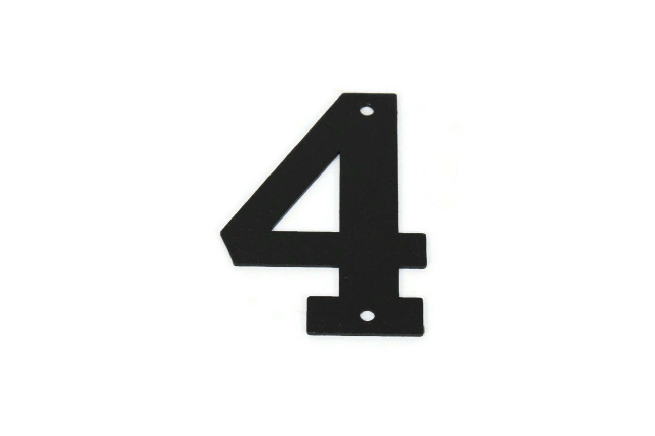 Metal Letters and Numbers Blocky Square Font 4" Tall Powder Coated