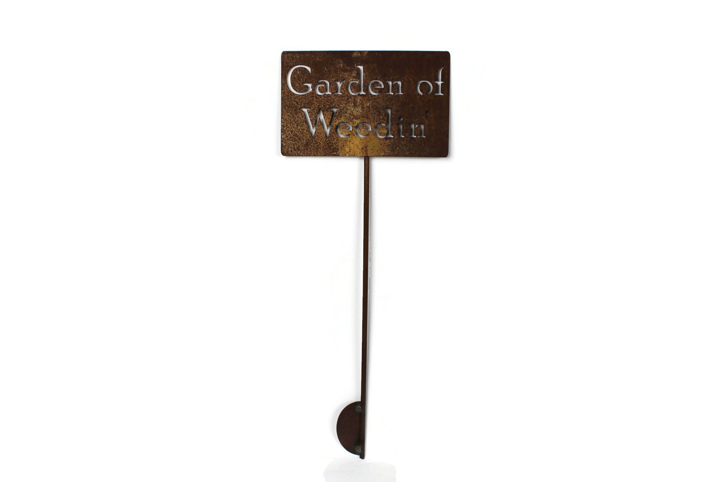 Garden of Weedin' Metal Garden Stake Sign 20 to 48 Inches Tall