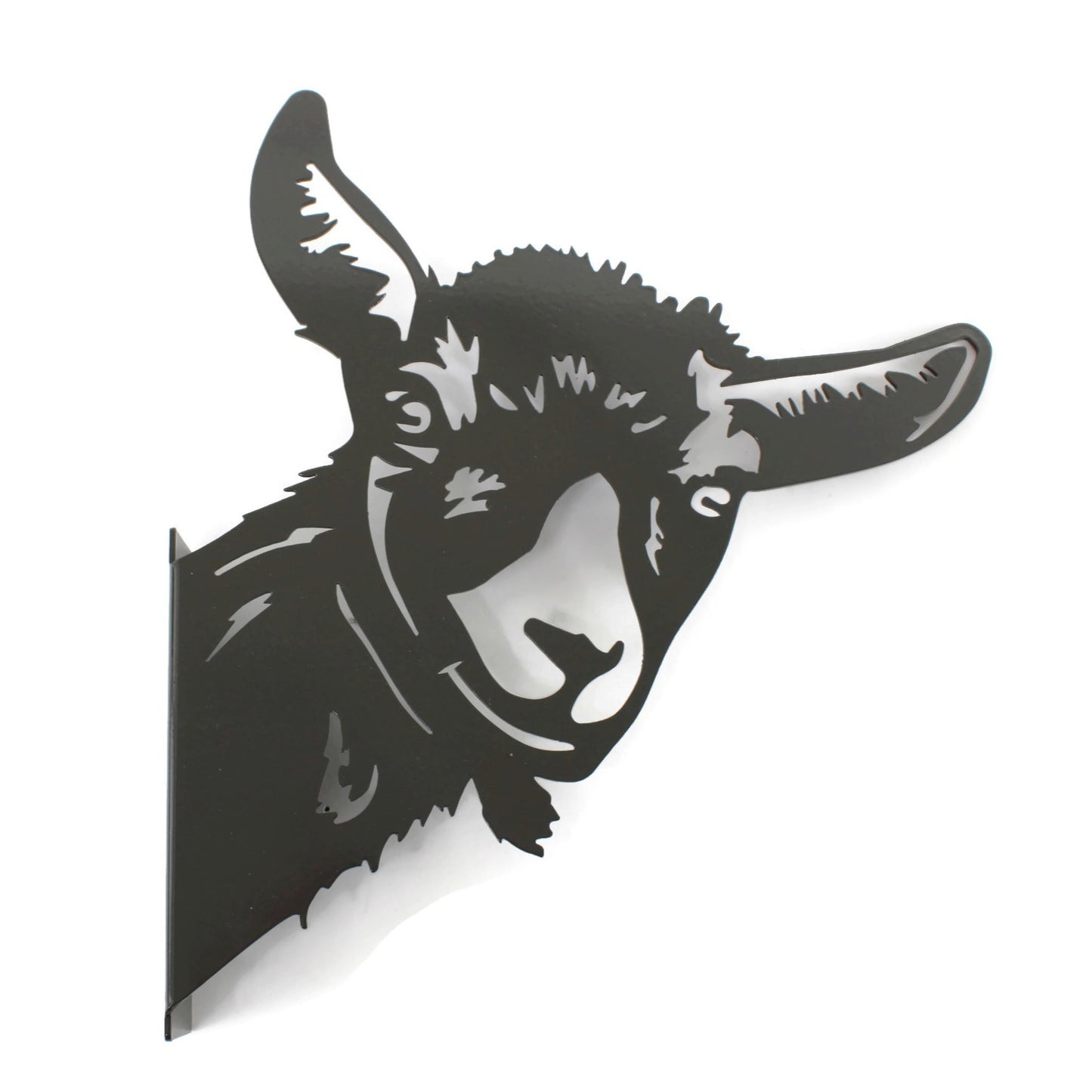 Peek a Boo Goat Metal Sign 12 Inches Tall