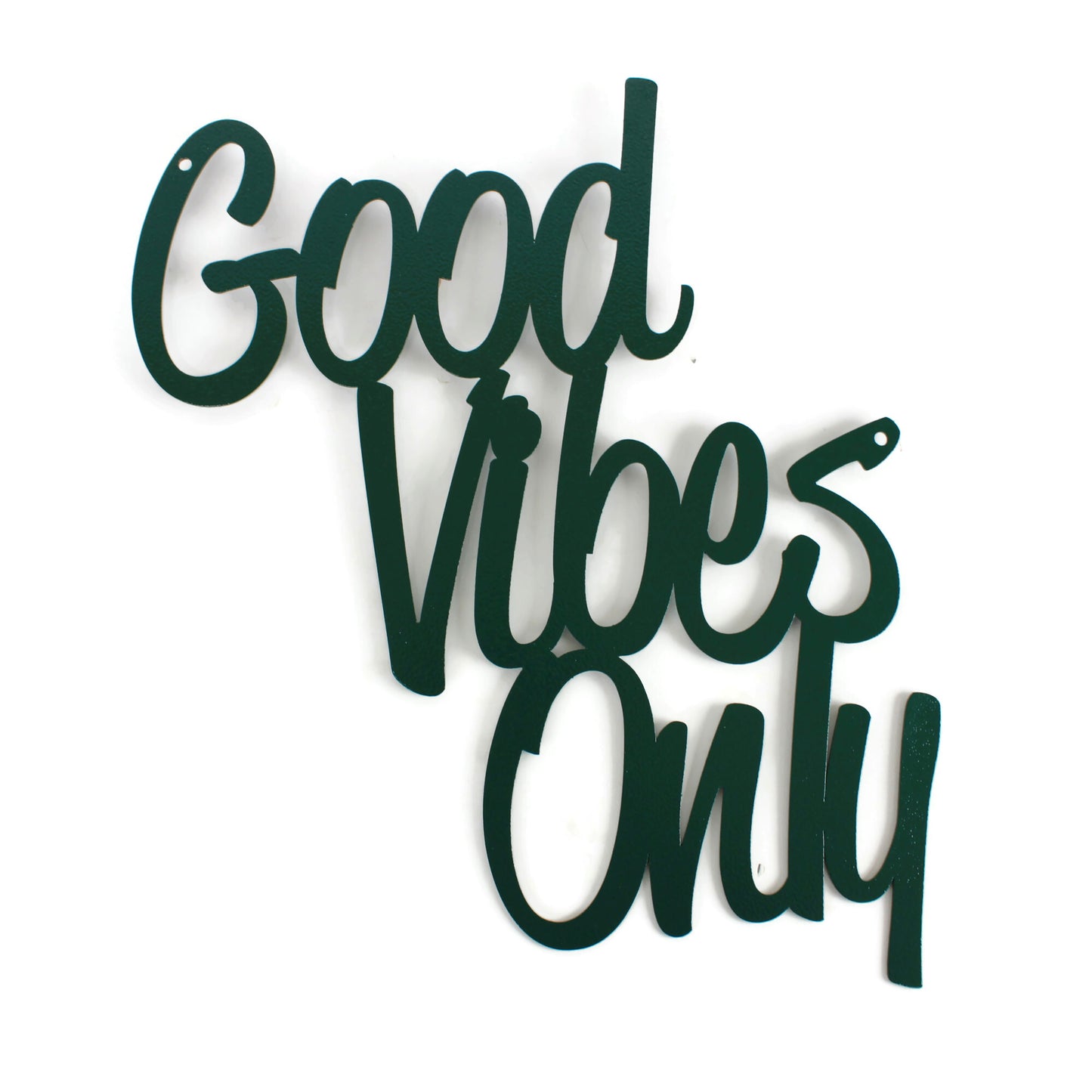 Good Vibes Only Metal Wall Art Sign 14 Inches Tall