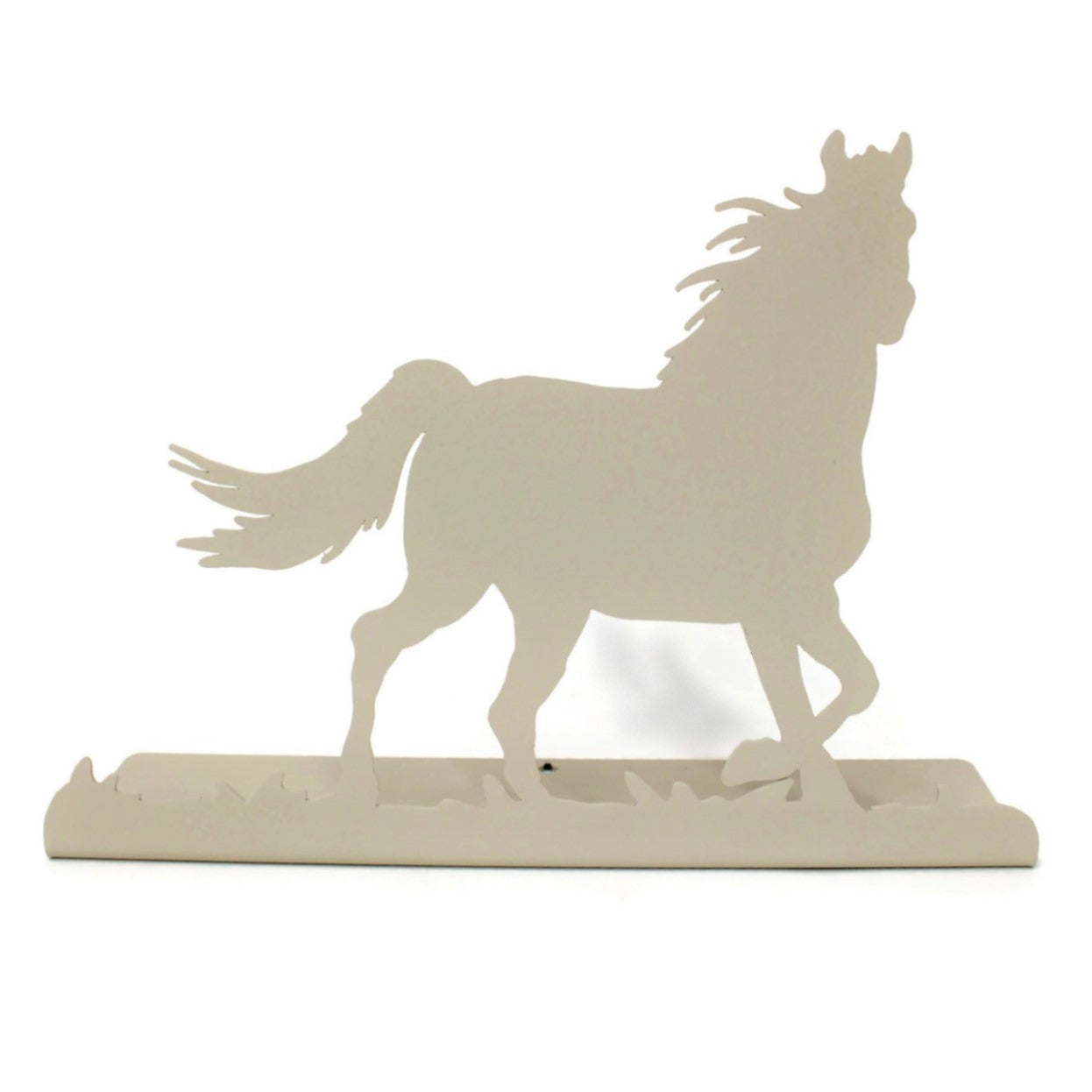 Running Horse Tabletop Metal Home Decor 12 Inches Wide