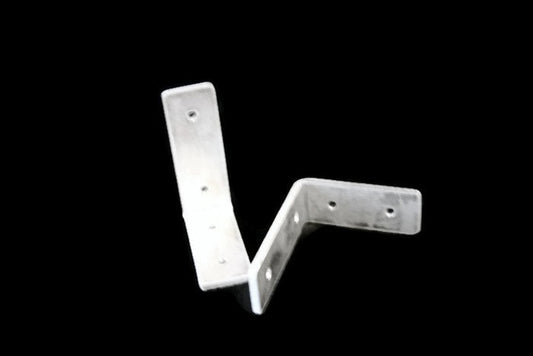 Two aluminum medium-duty shelf brackets