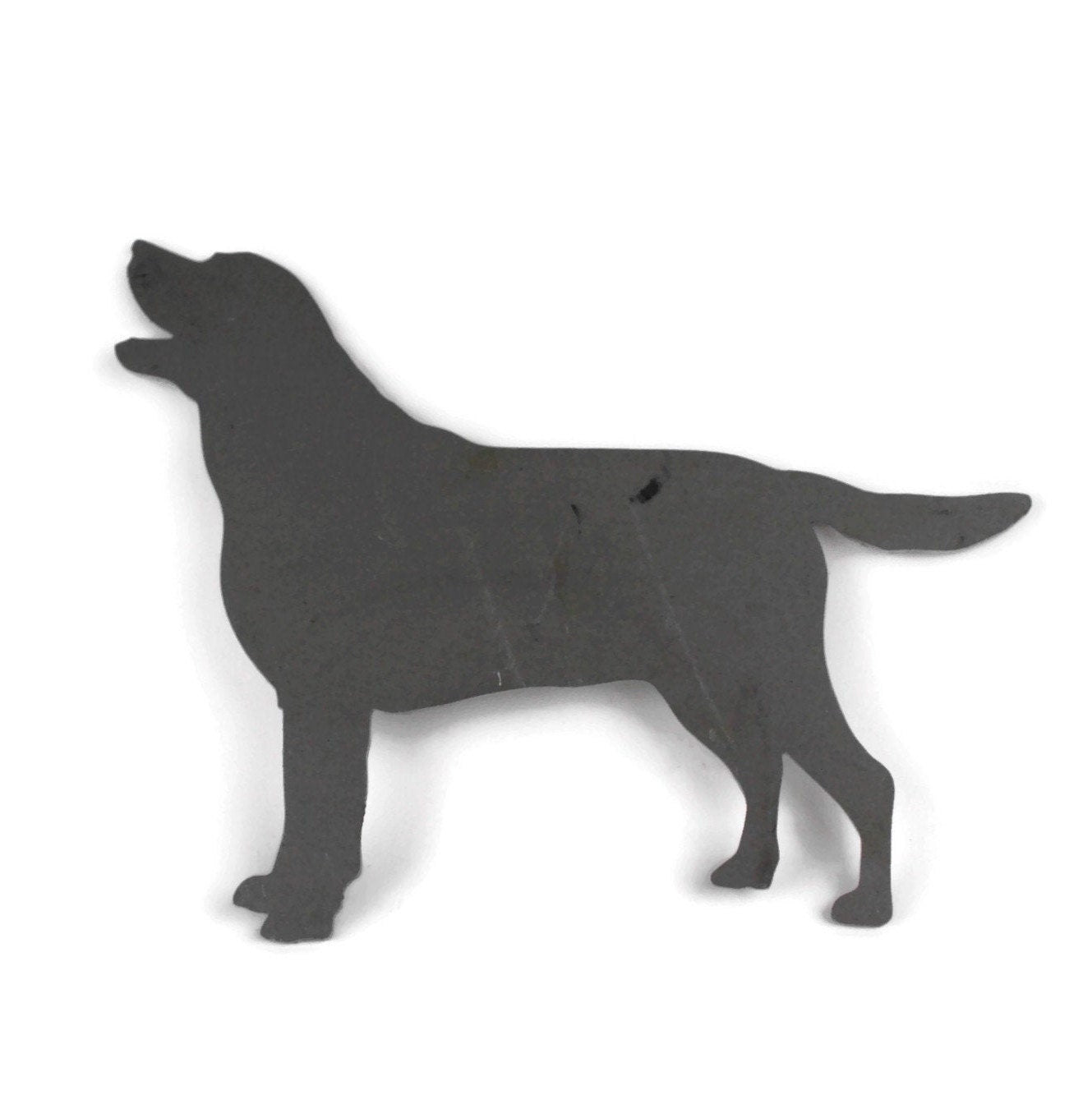 Labrador shape raw steel metal cut out