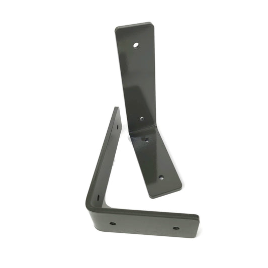 Dark gloss charcoal powder coat metal heavy duty shelf support bracket
