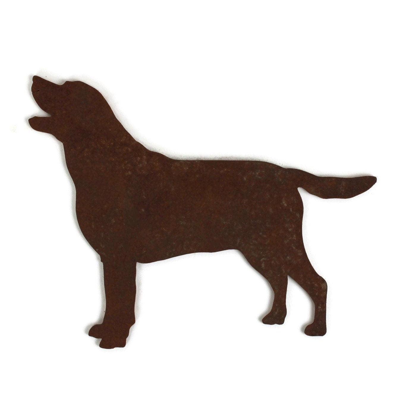 Labrador shape rusty metal cut out