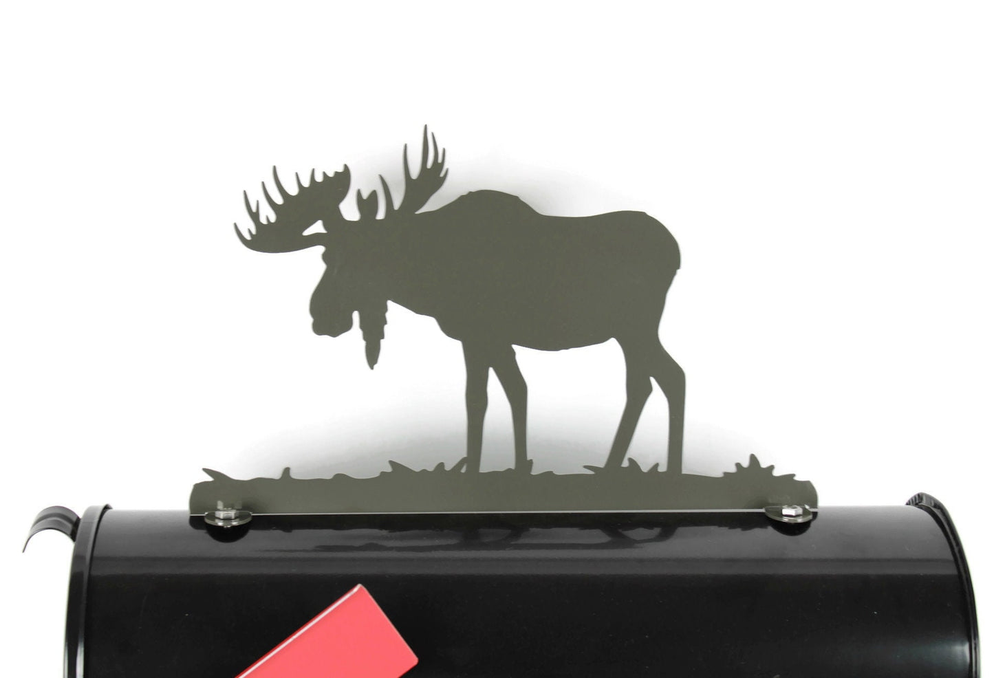 Moose Metal Mailbox Topper 8.5 Inches Tall - Does Not Include a Mailbox