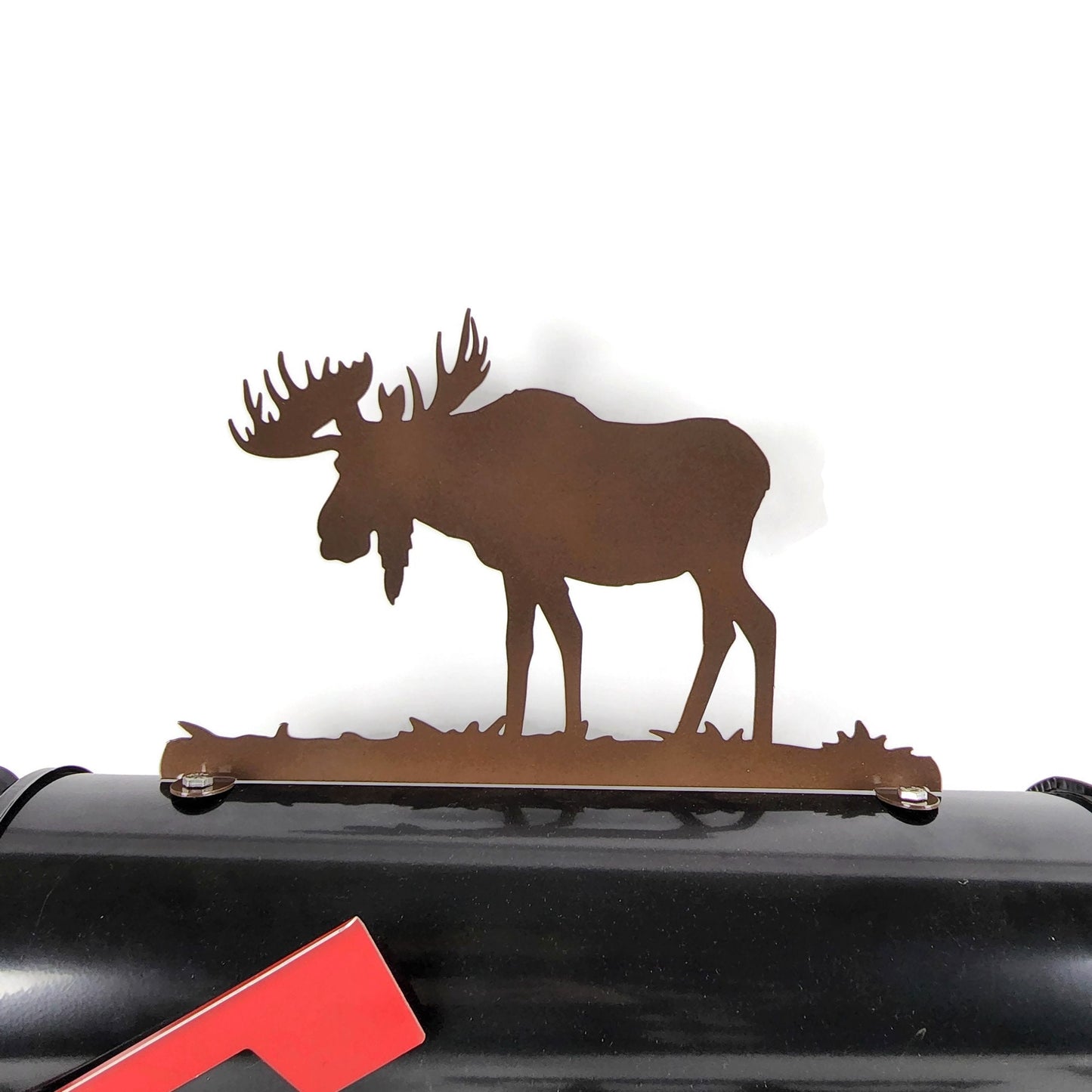 Moose Metal Mailbox Topper 8.5 Inches Tall - Does Not Include a Mailbox