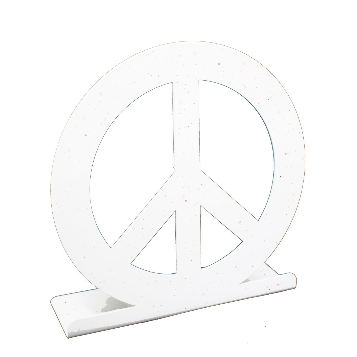 Peace Sign Tabletop Metal Decor 6.75 Inches Tall