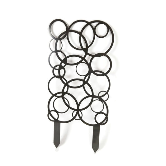 Silver metal bubble pattern trellis