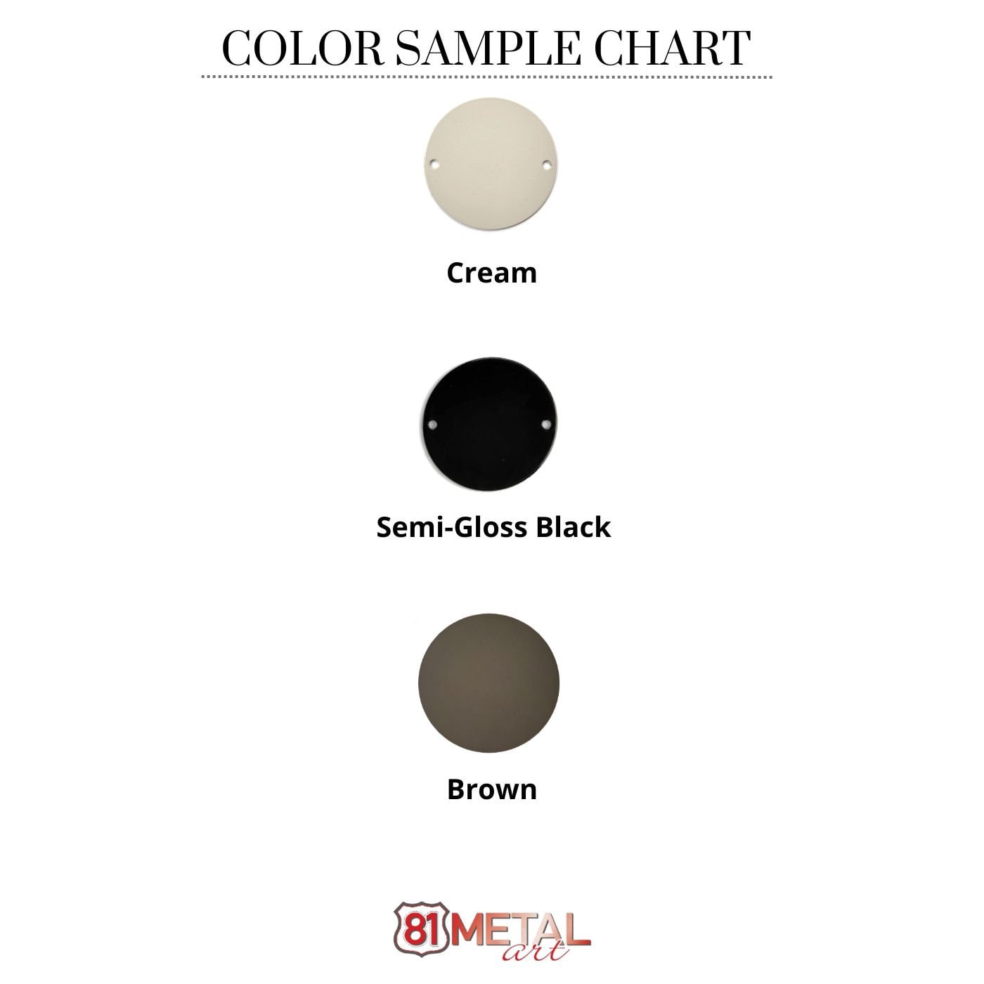 Color sample chart