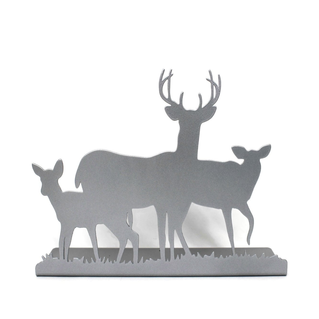 Deer Family Tabletop Metal Home Decor 12 Inches Wide