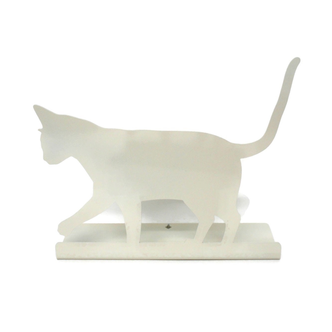Kitty Cat Metal Tabletop Decoration 11 Inches Wide