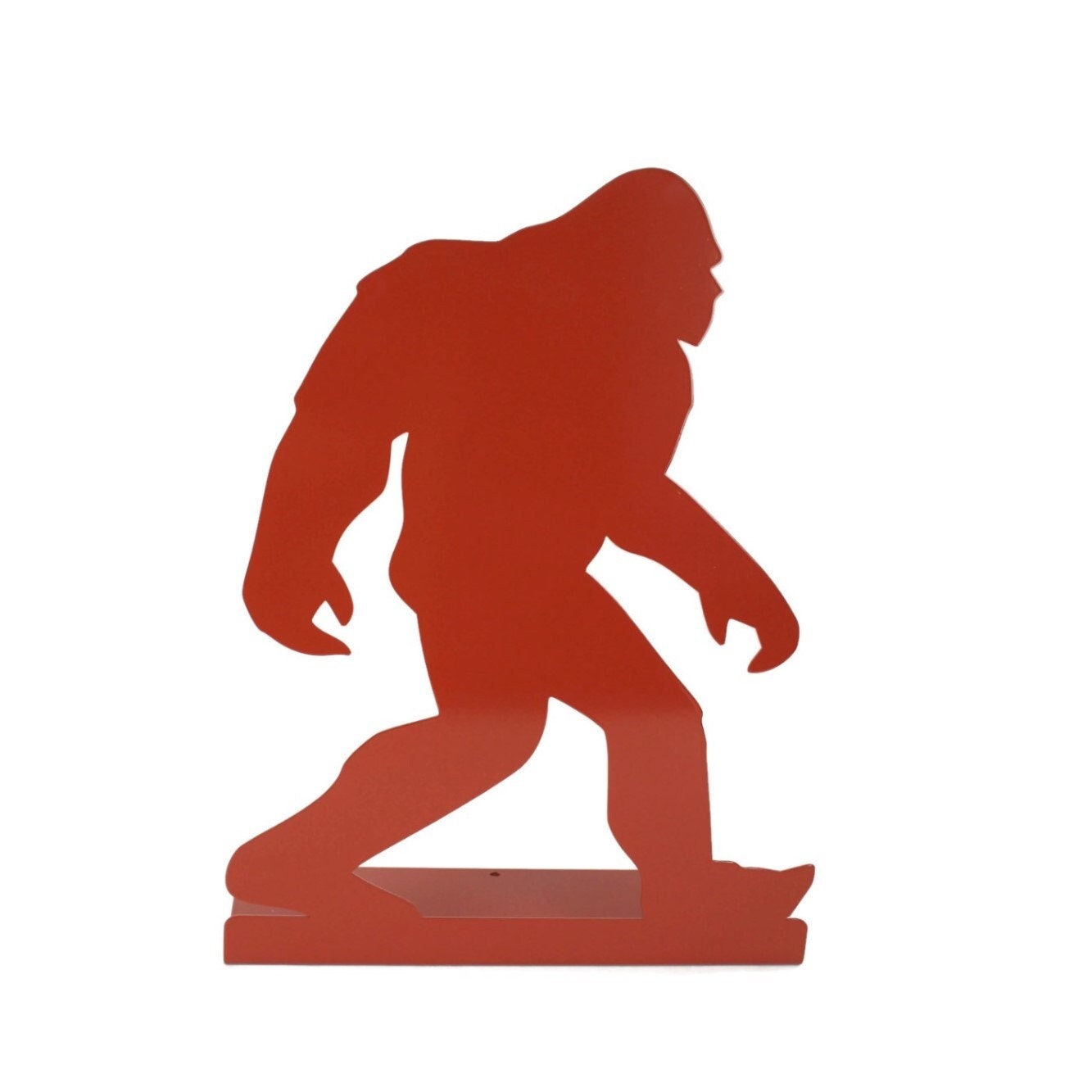 Sasquatch Bigfoot Standing Metal Sign 15 Inches Tall
