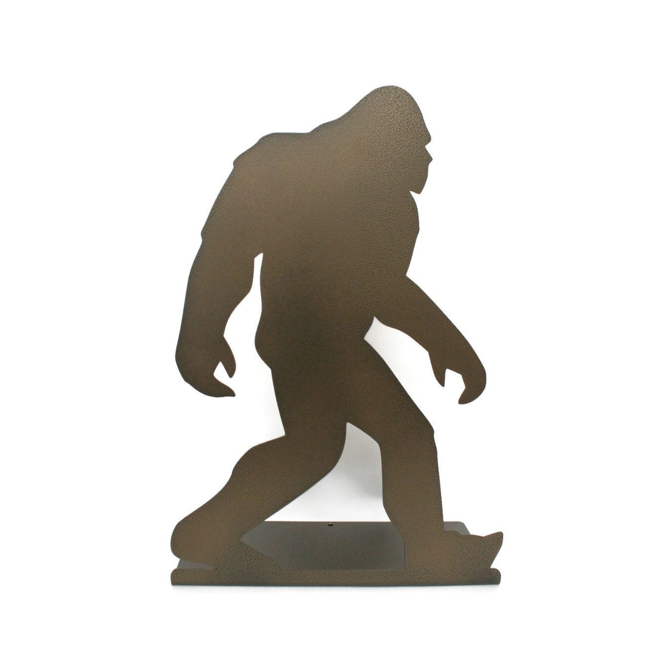 Sasquatch Bigfoot Standing Metal Sign 15 Inches Tall